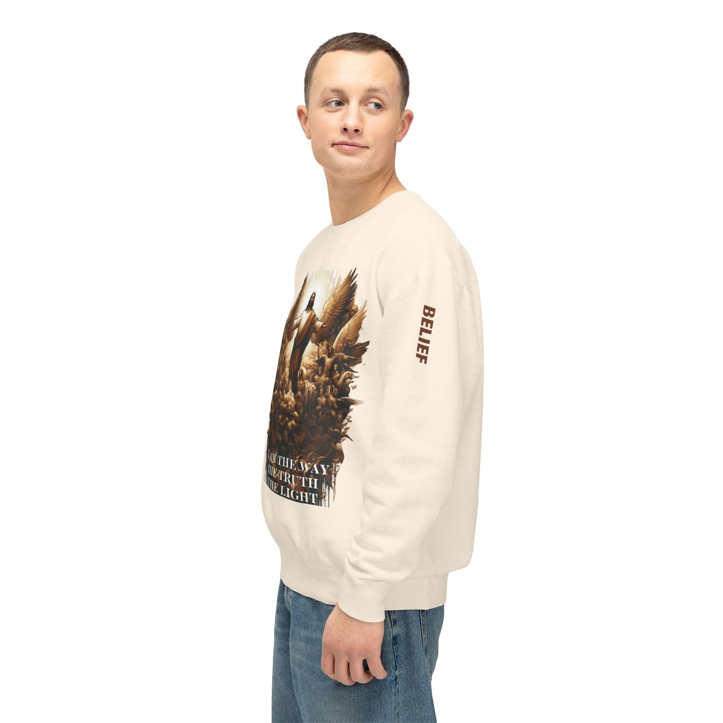 The Way The Truth and The Light Unisex Lightweight Crewneck Sweatshirt