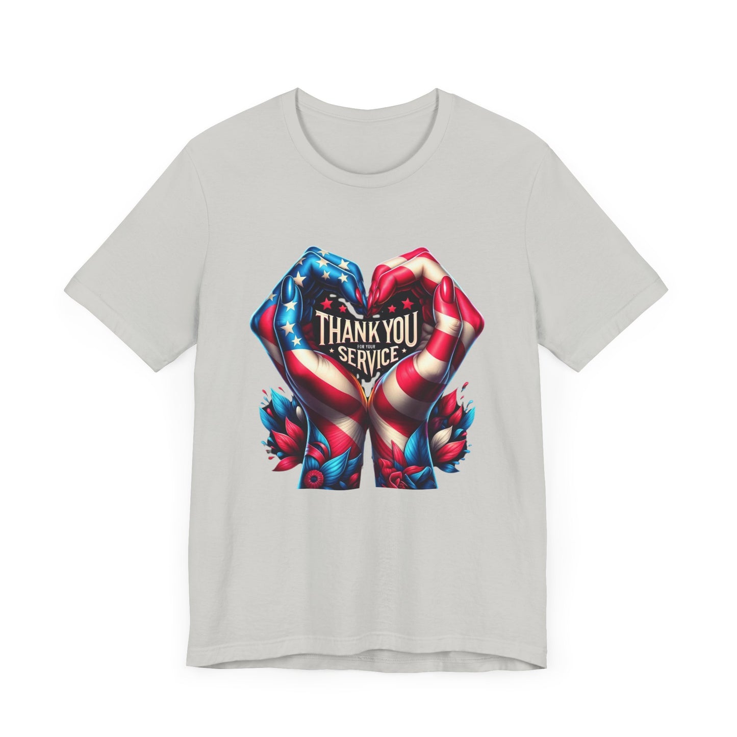 "Thank You For Your Service" - Both Sides Printed - Short Sleeve Tee