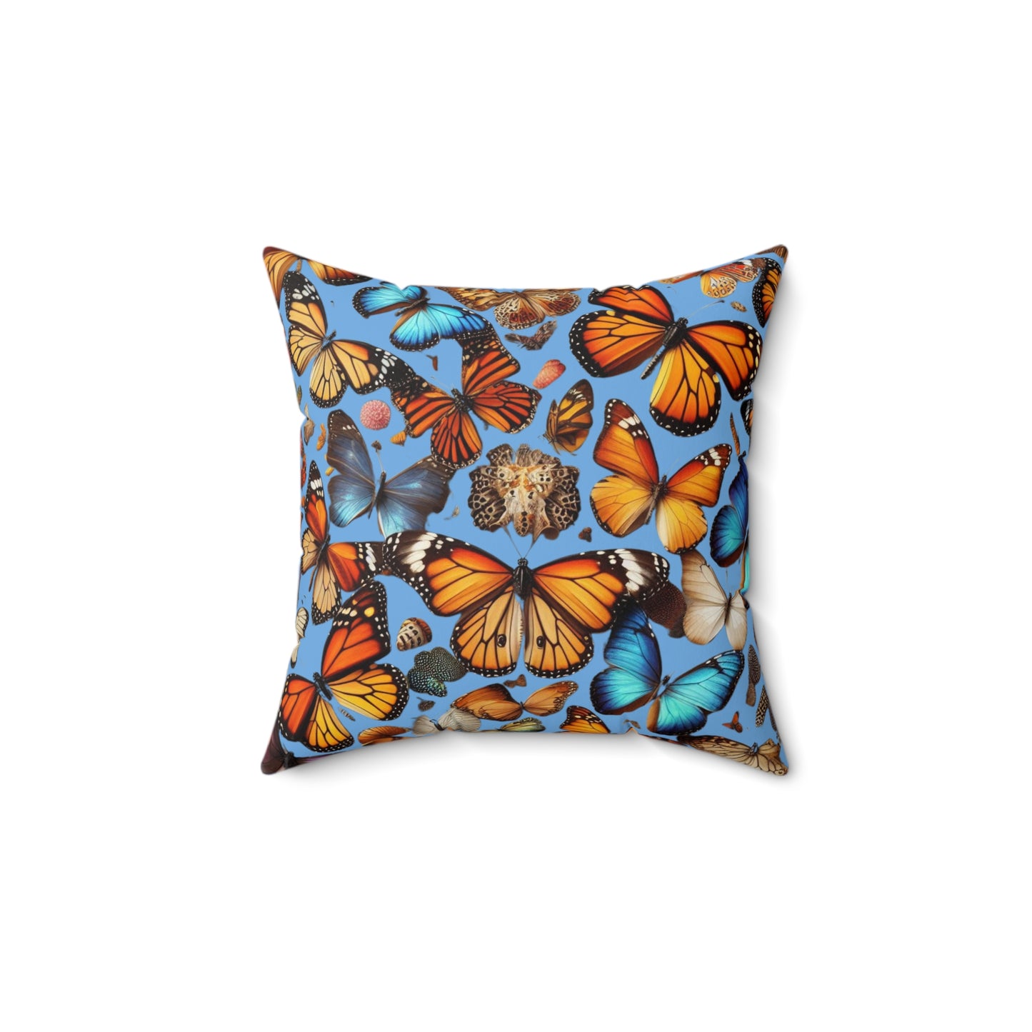 Butterflies Spun Polyester Square Pillow