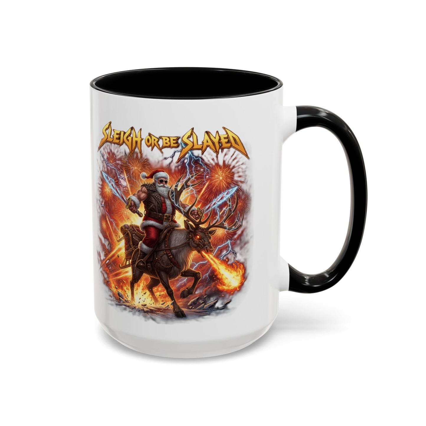 "Sleigh or Be Slayed" Mug | Ceramic Coffee Cup | Holiday Mug