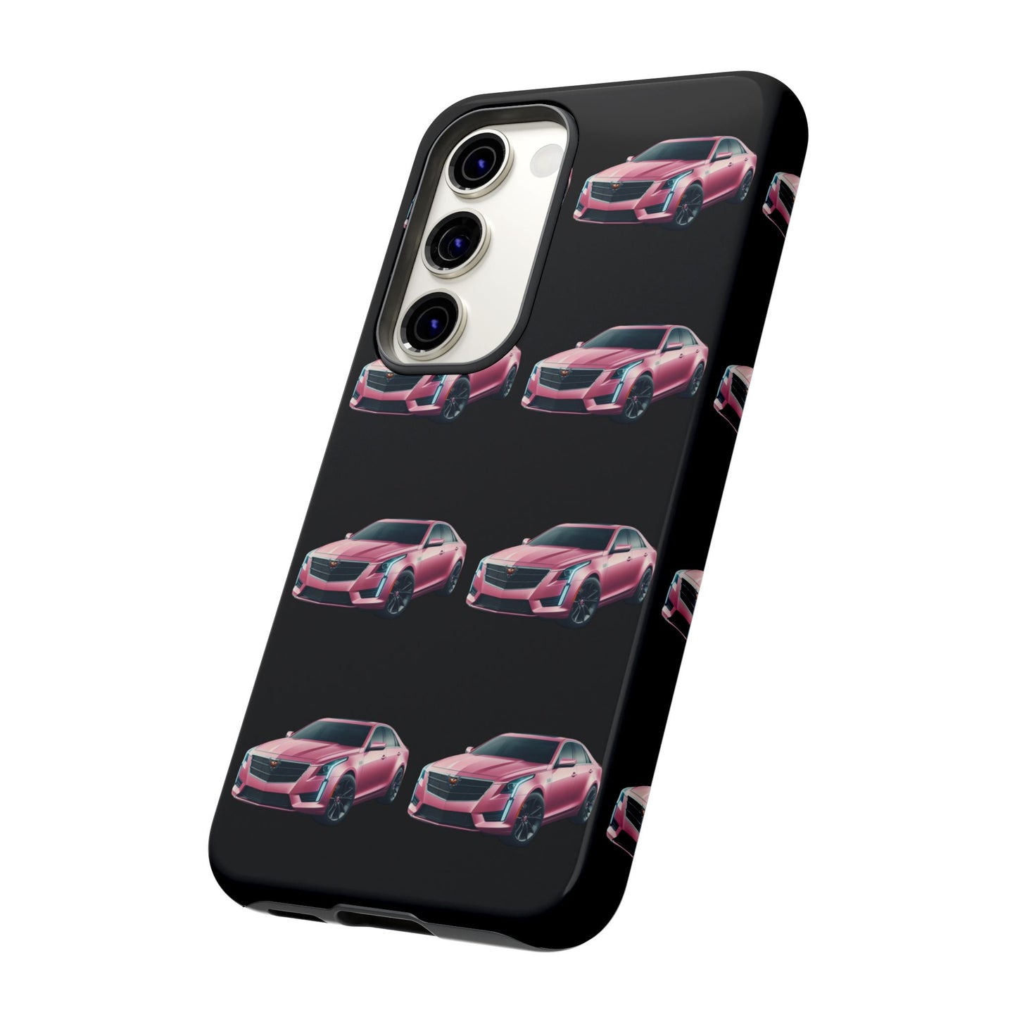 Pink Caddy On Black Phone Case