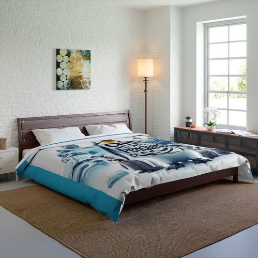Chill With Penguins Comforter With Turquoise Accents