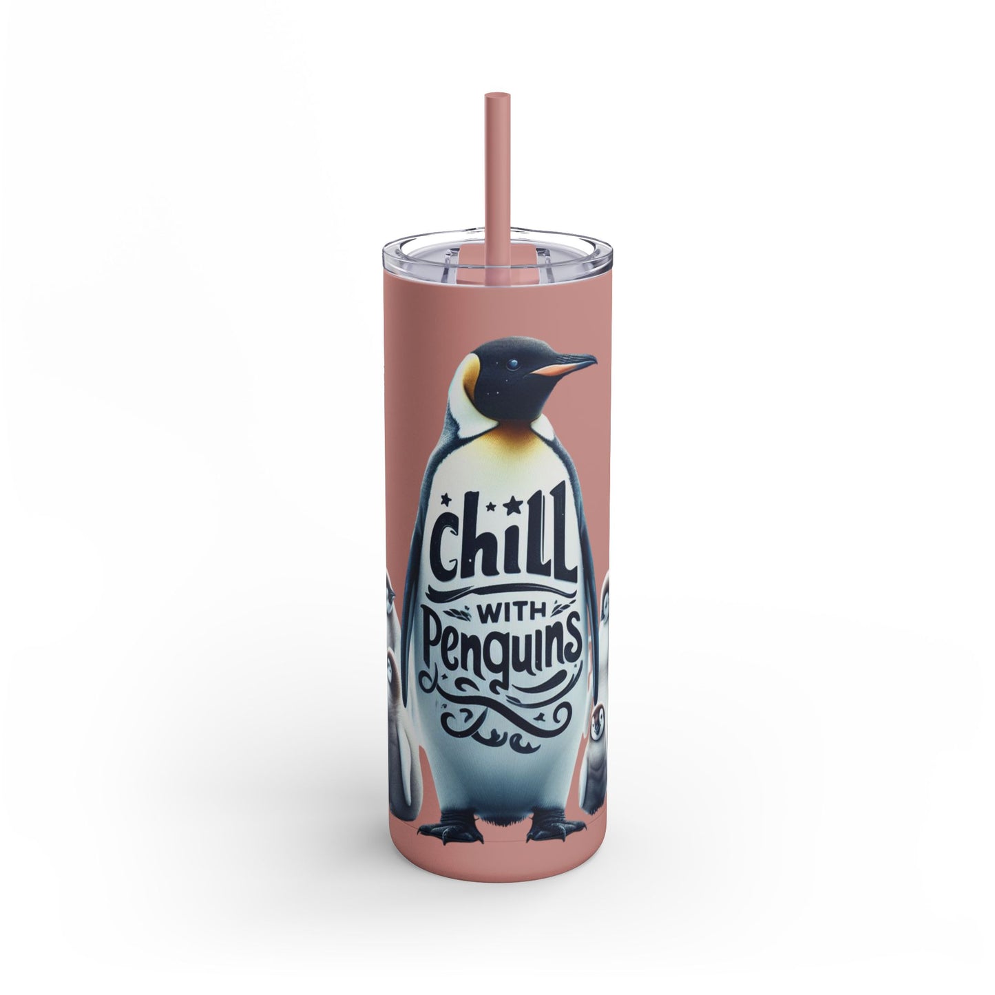 Chill With Penguins 20oz Maars Maker Skinny Matte Tumbler