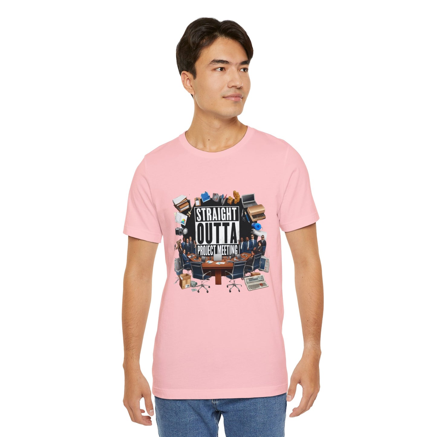 Straight Outta Project Meeting Short Sleeve Tee