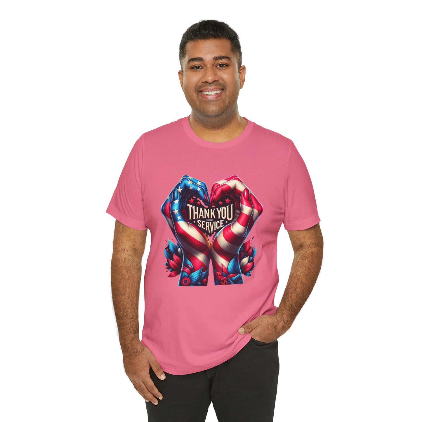 "Thank You For Your Service" - Both Sides Printed - Short Sleeve Tee