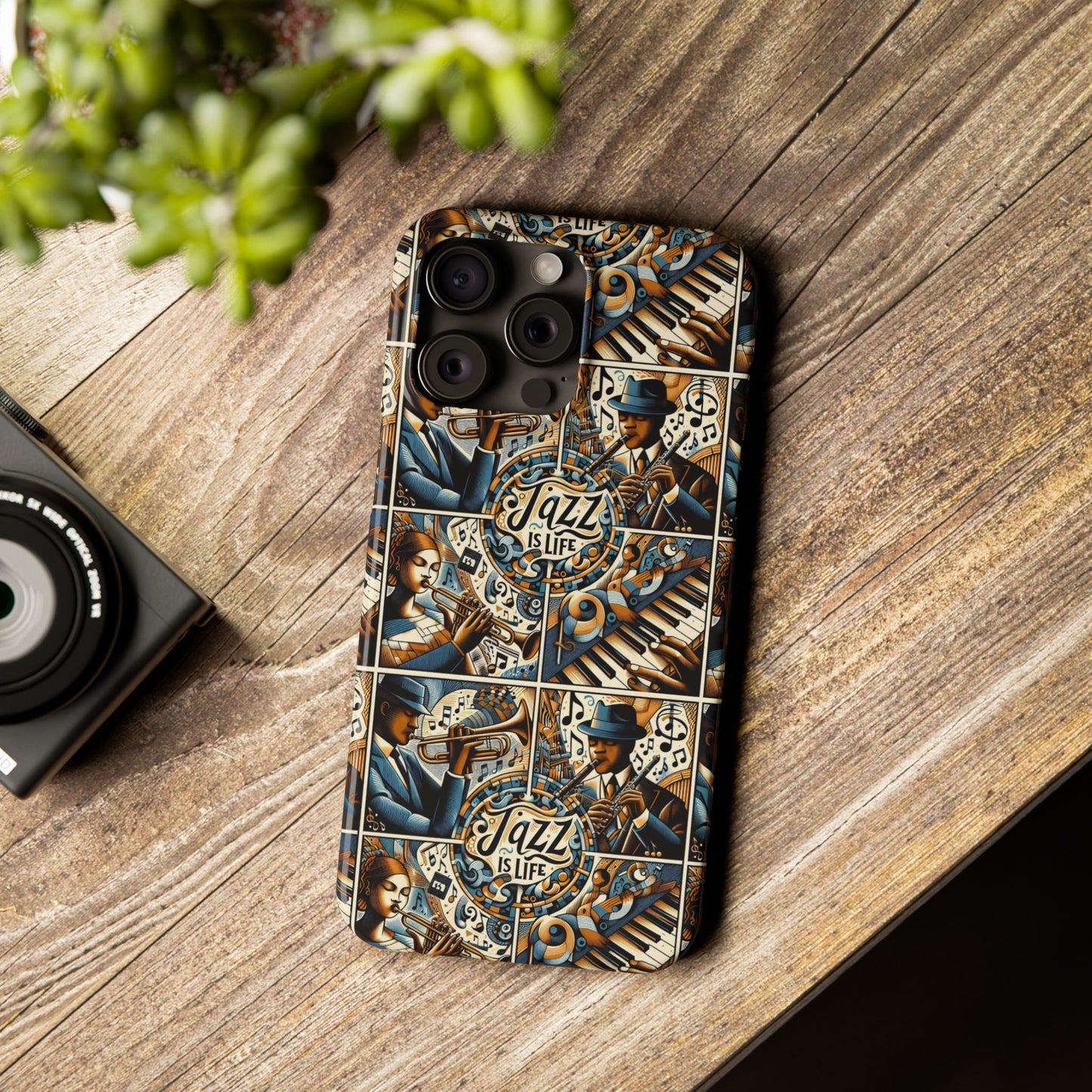 iPhone Slim Phone Cases - Jazz Is Life