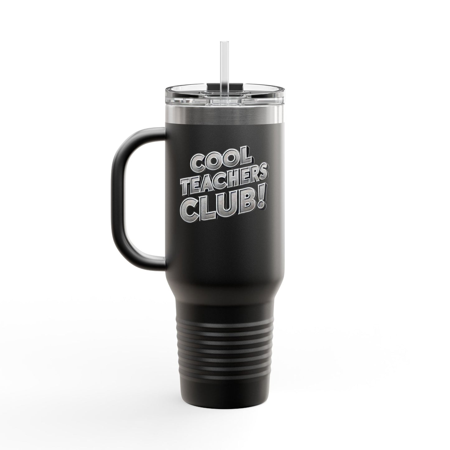 Cool Teacher's Club, Spill-proof, 40oz Stainless Steel Insulated Travel Mug
