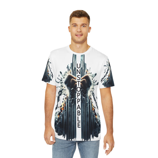 UNSTOPPABLE -Men's Polyester Tee - White