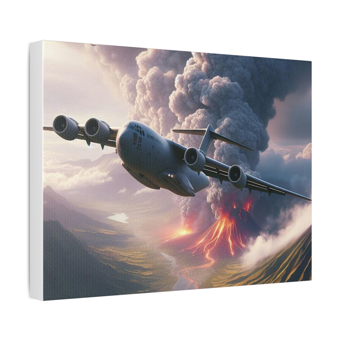 Airlift Aircraft Getting Out Of The Danger Zone - Wall Art on Stretched Canvas