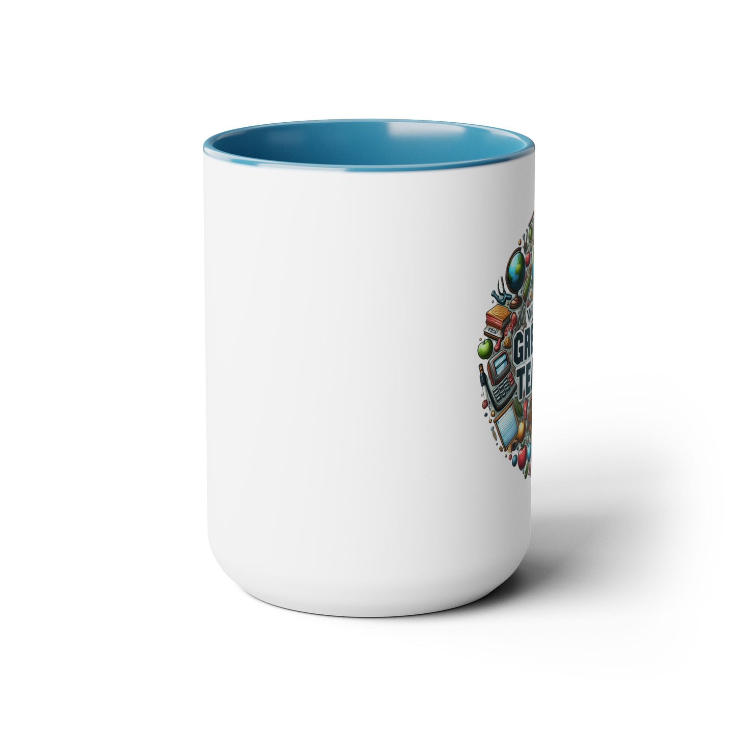 World's Greatest Teacher - Two-Tone Coffee Mugs, 15oz, (RightG3)