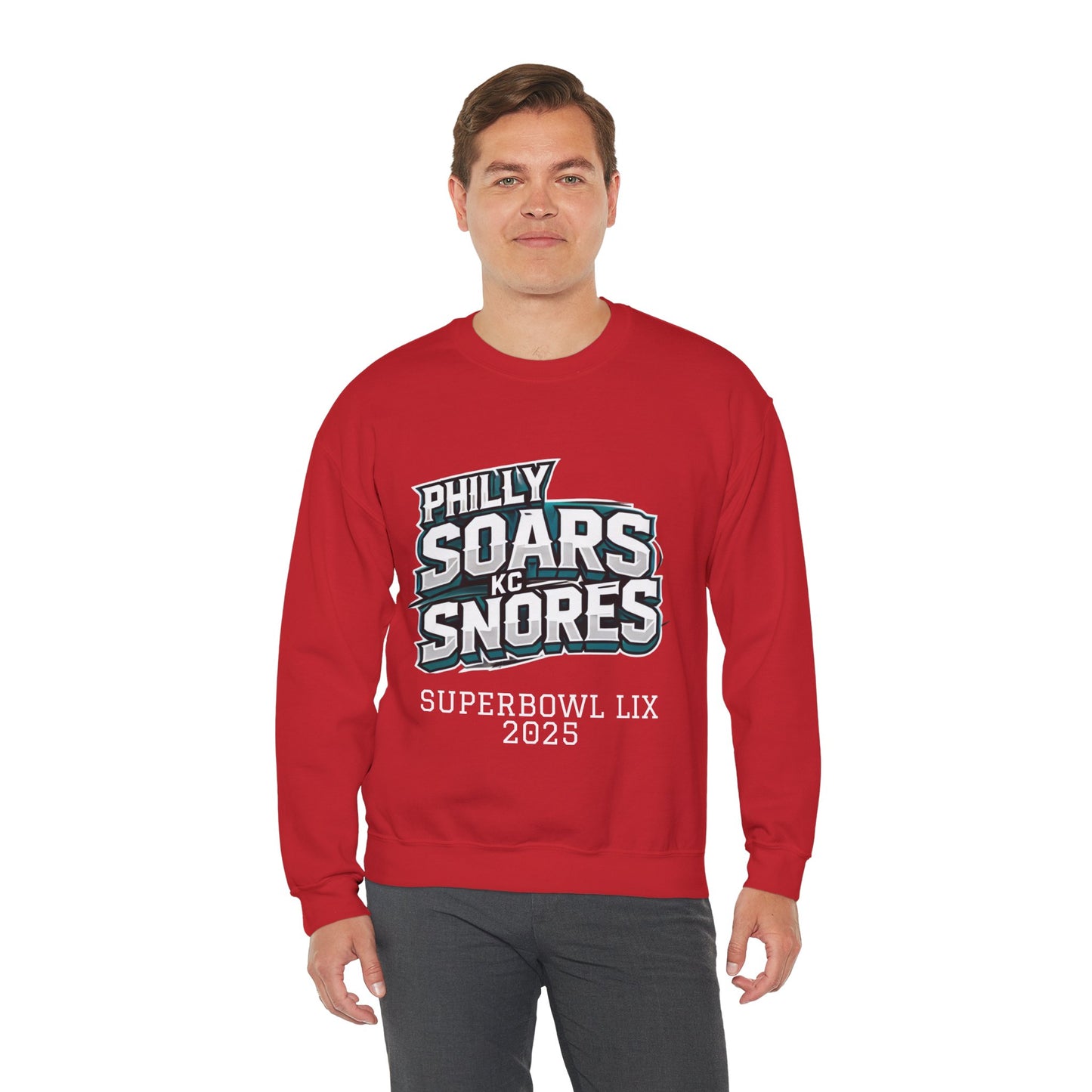 Philly Soars - KC Snores -White Letters Unisex Heavy Blend™ Crewneck Sweatshirt