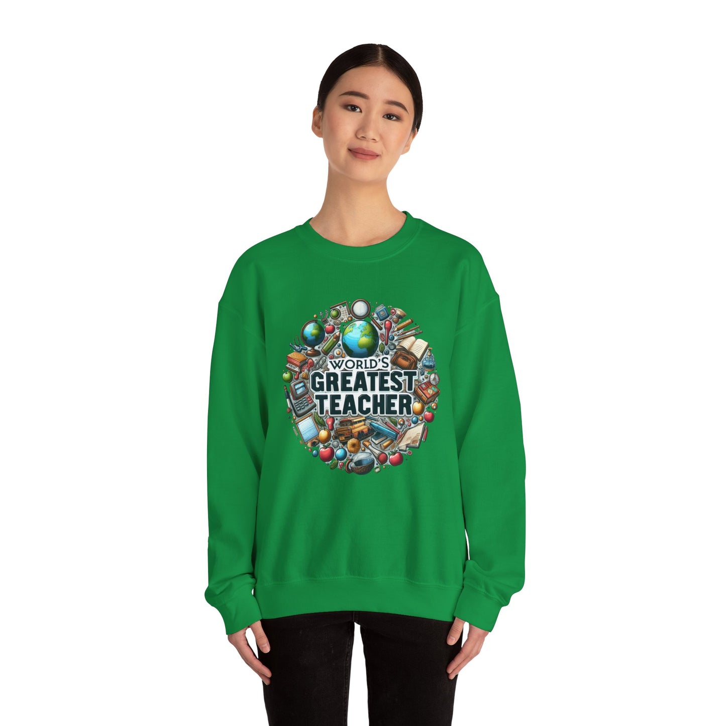 World's Greatest Teacher - Unisex Heavy Blend™ Crewneck Sweatshirt (G3)