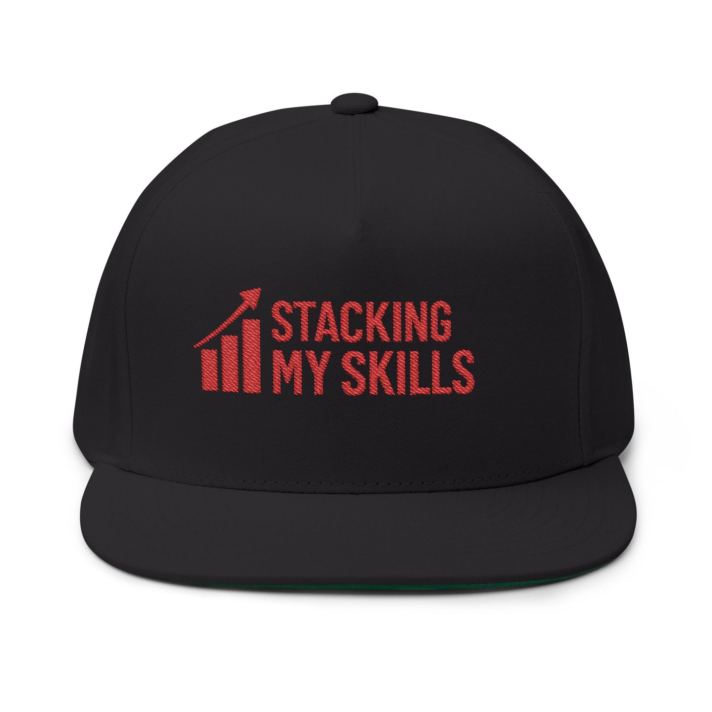 Stacking My Skills Flat Bill Cap | Unisex Streetwear Hat, Baseball Cap, Urban Fashion Accessory, Trendy [...]