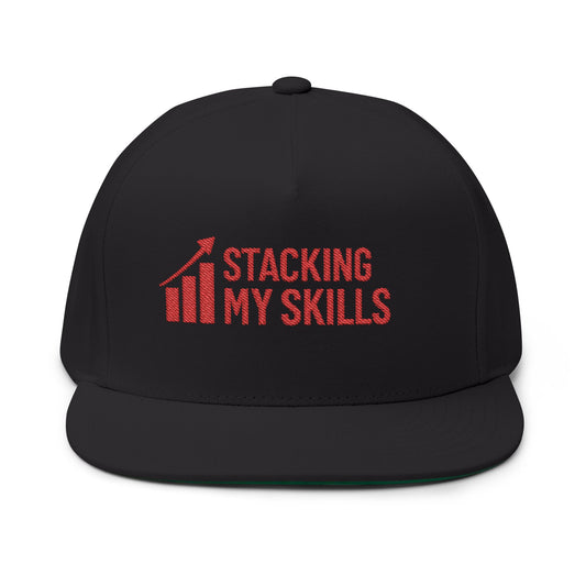 Stacking My Skills Flat Bill Cap | Unisex Streetwear Hat, Baseball Cap, Urban Fashion Accessory, Trendy [...]