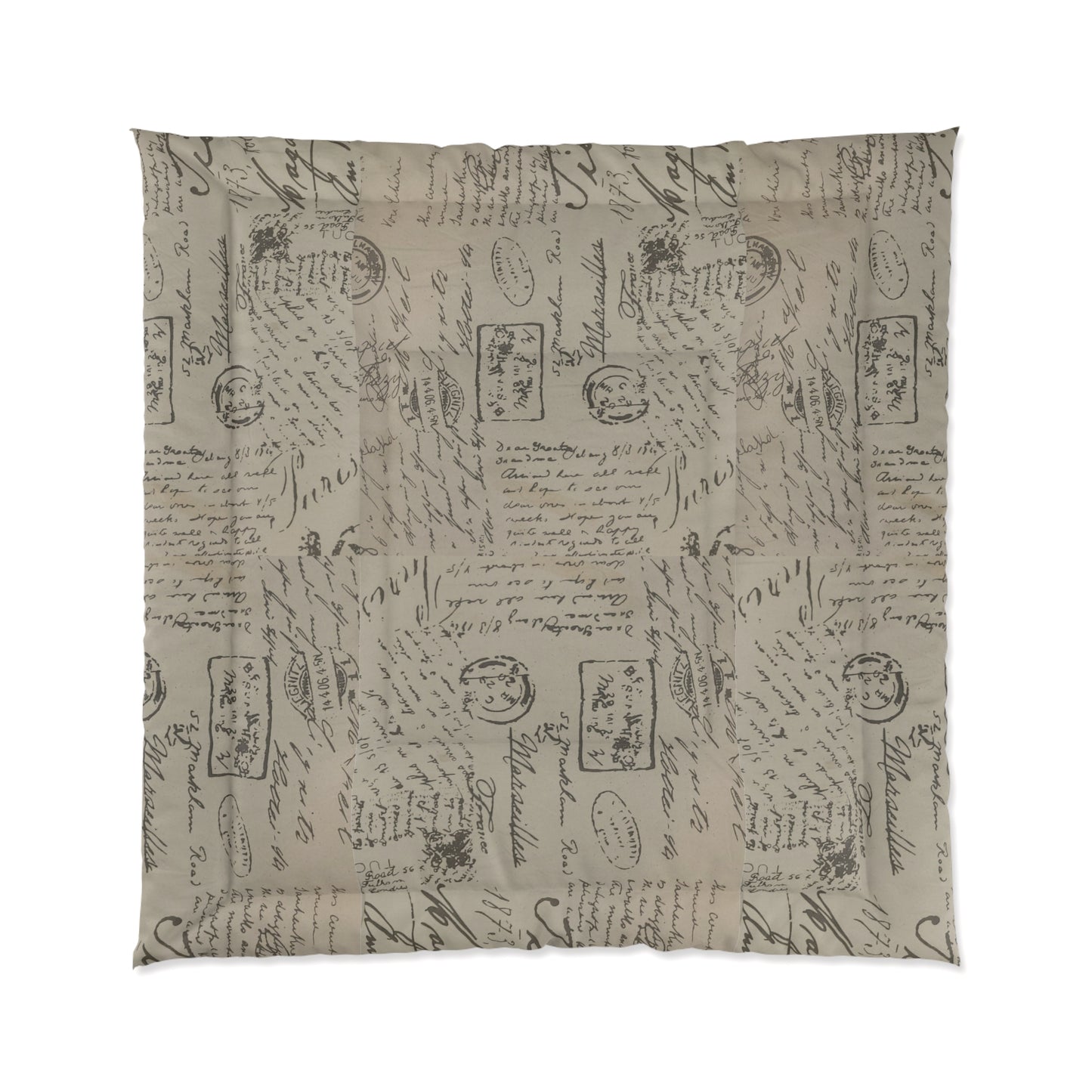 French Typography Comforter