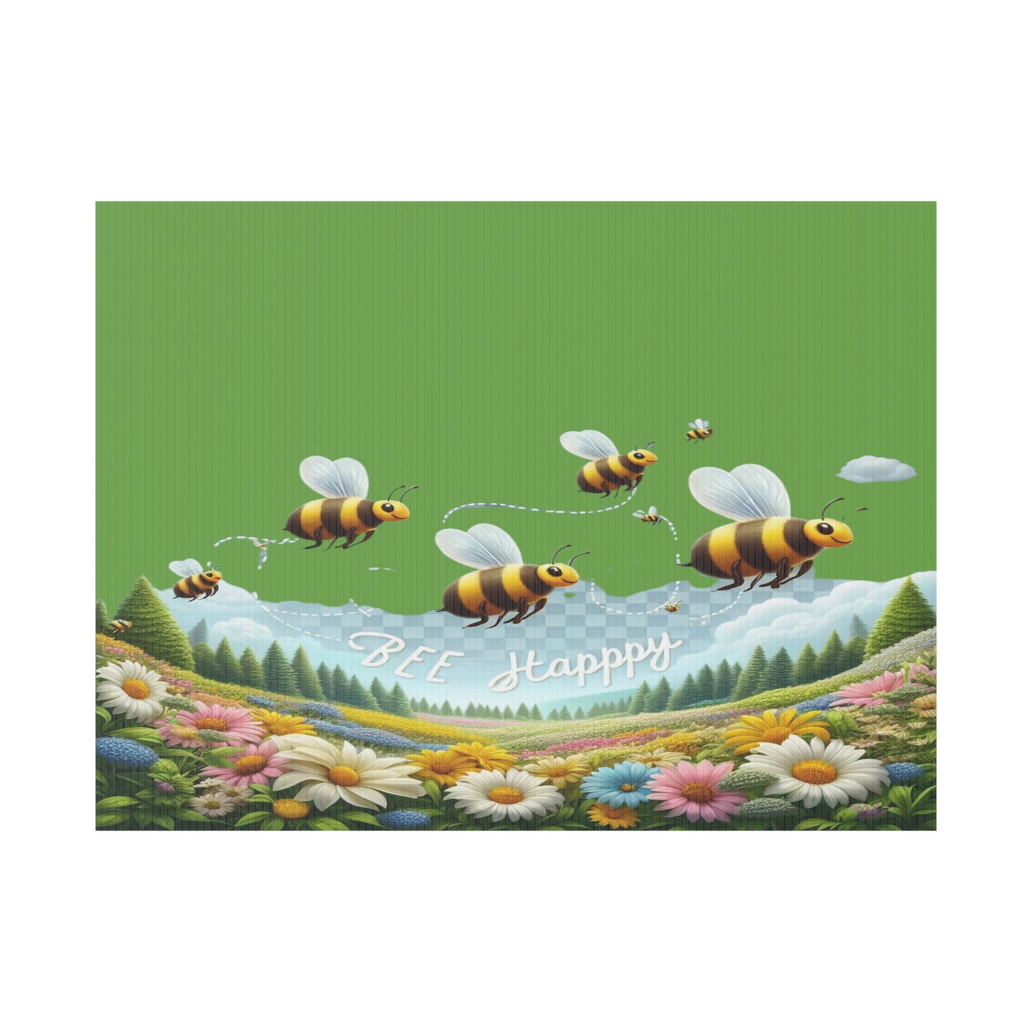 Bee Happy - Plastic Garden Sign