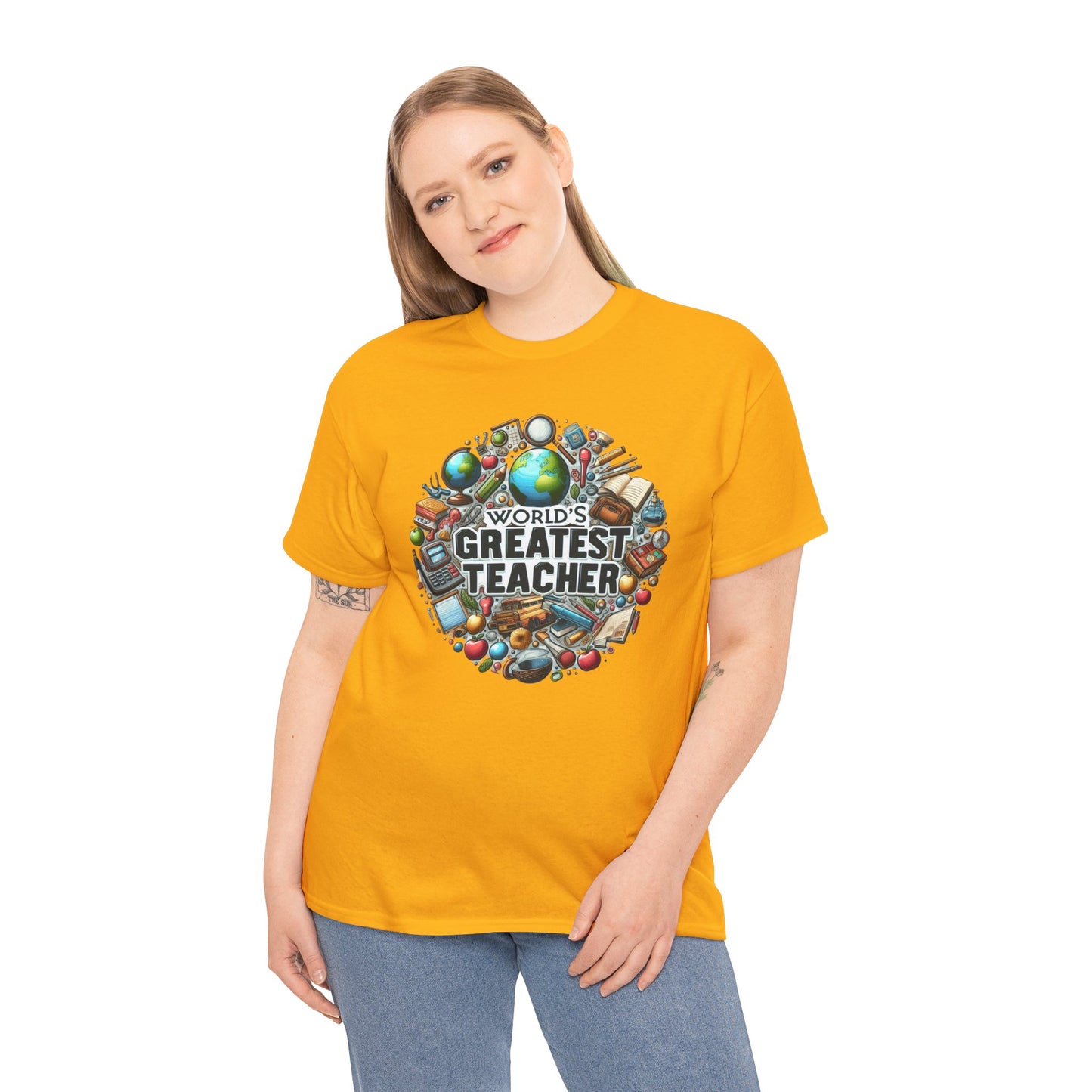 World's Greatest Teacher - Unisex Heavy Cotton Tee (G3)
