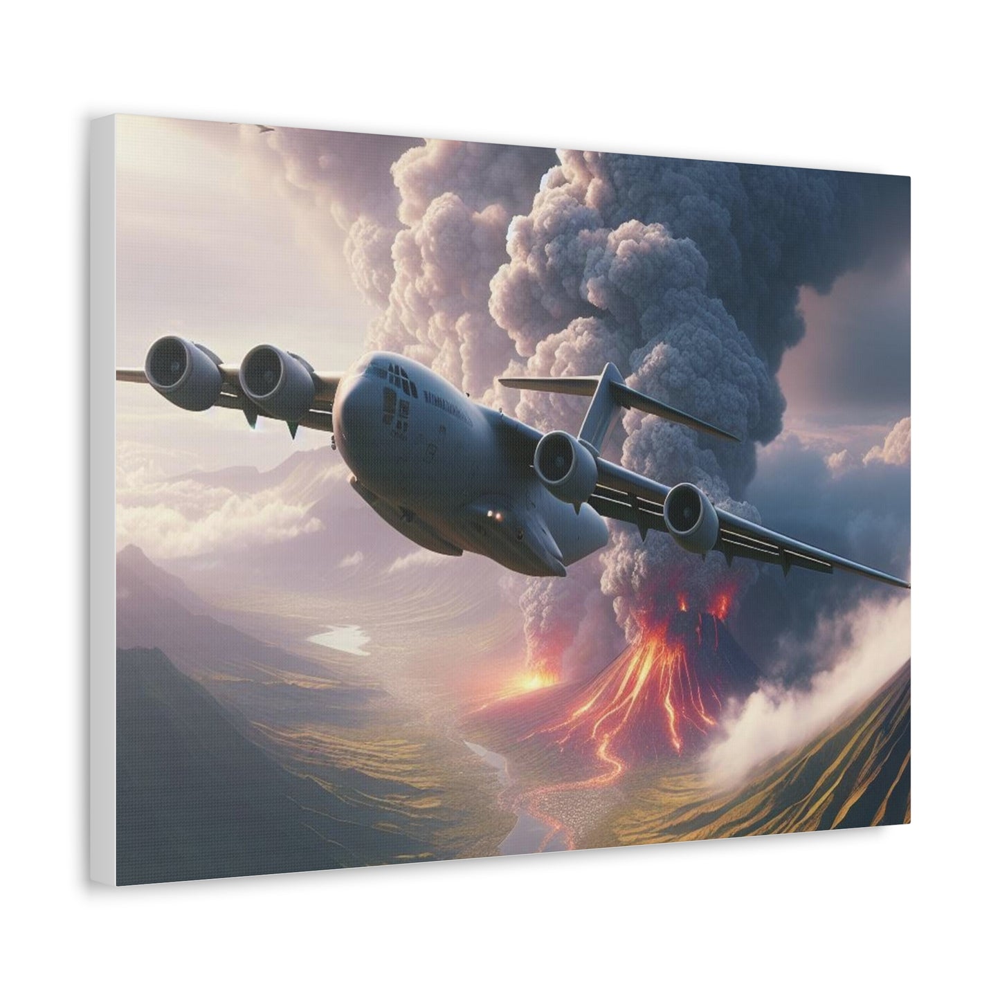 Airlift Aircraft Getting Out Of The Danger Zone - Wall Art on Stretched Canvas