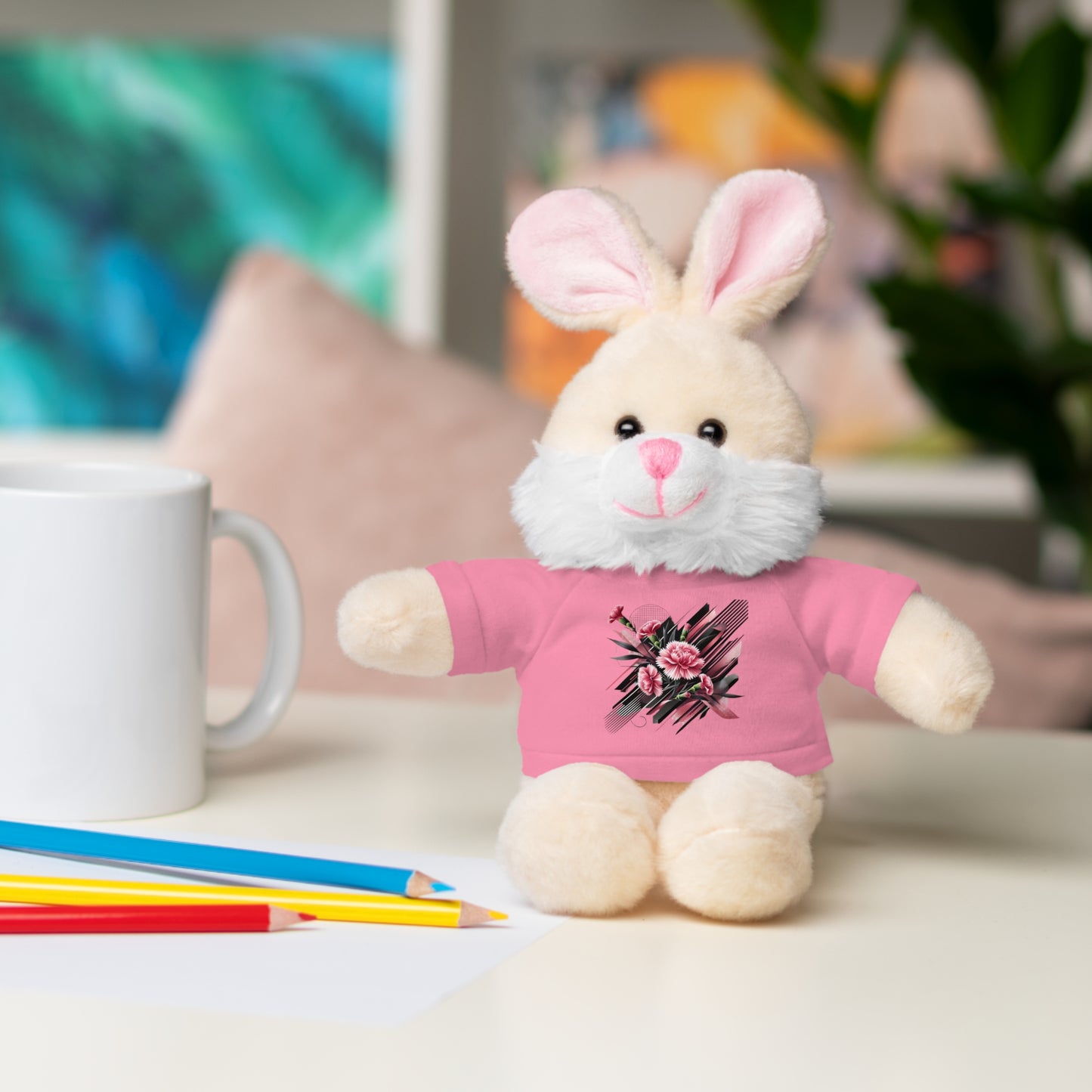 Pink Carnation Designer Stuffed Animals with Tee