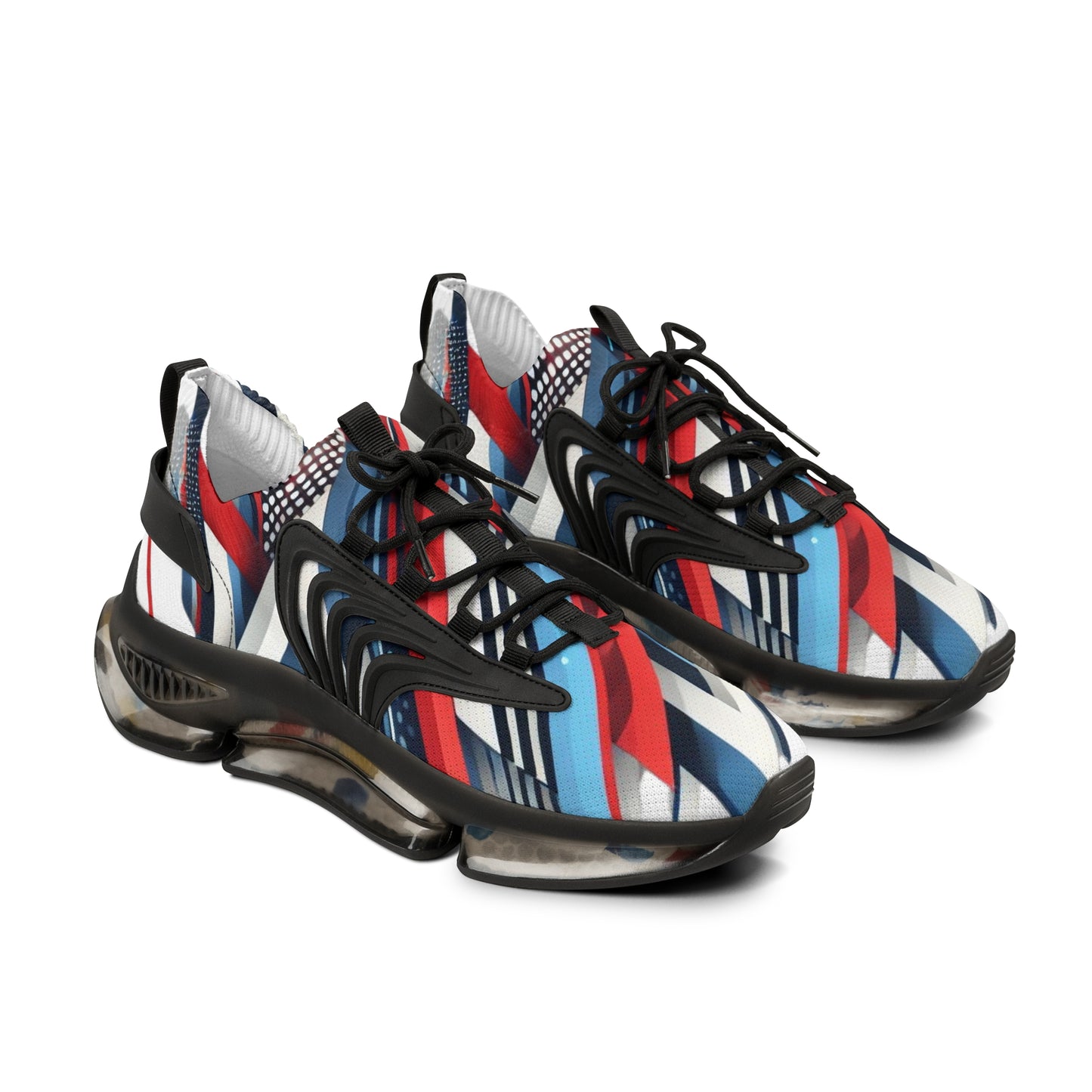 ColorBlast in Red, White, and Blue Men's Mesh Sneakers