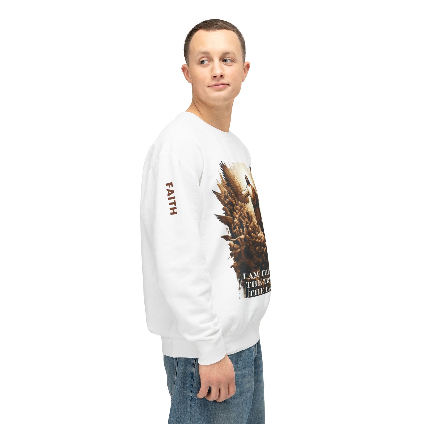 The Way The Truth and The Light Unisex Lightweight Crewneck Sweatshirt