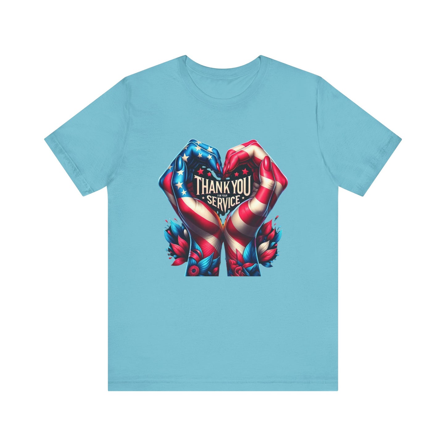 "Thank You For Your Service" - Both Sides Printed - Short Sleeve Tee