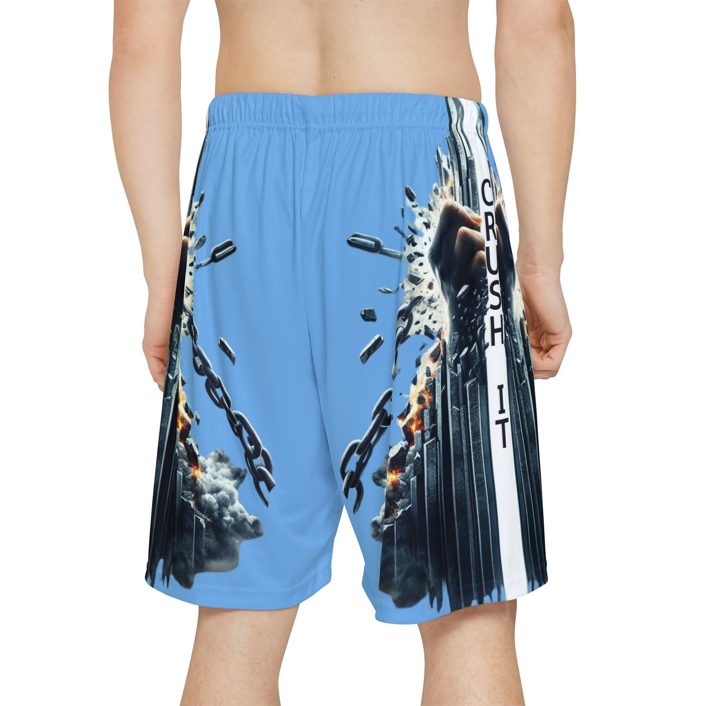 CRUSH IT! - Men’s Sports Shorts - Light Blue