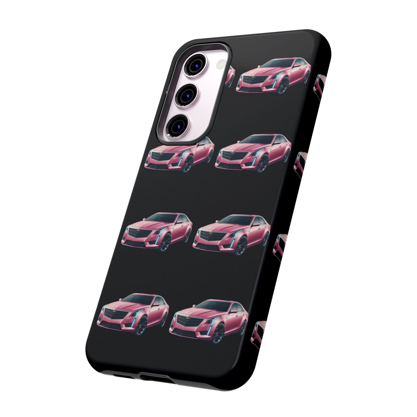 Pink Caddy On Black Phone Case