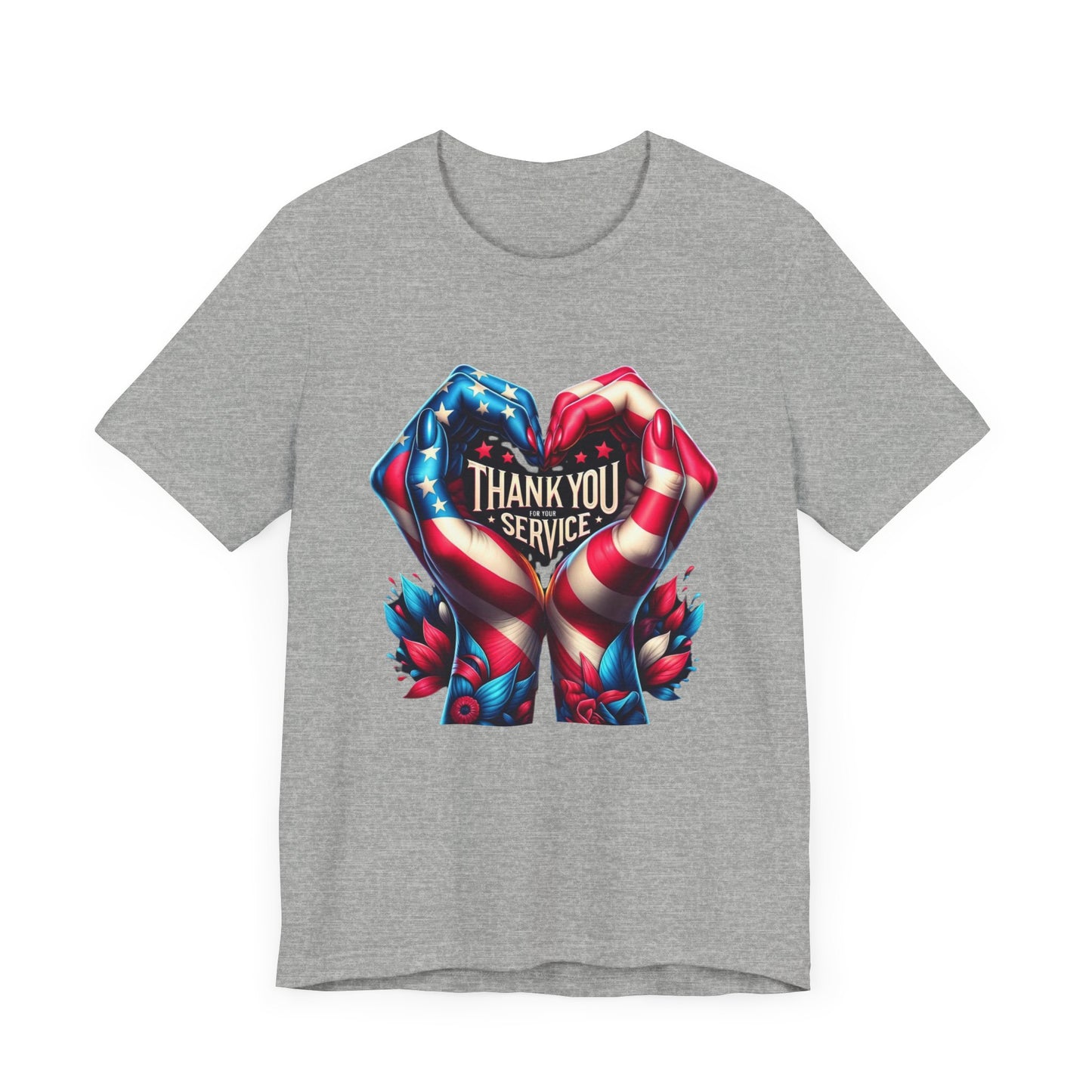 "Thank You For Your Service" - Both Sides Printed - Short Sleeve Tee
