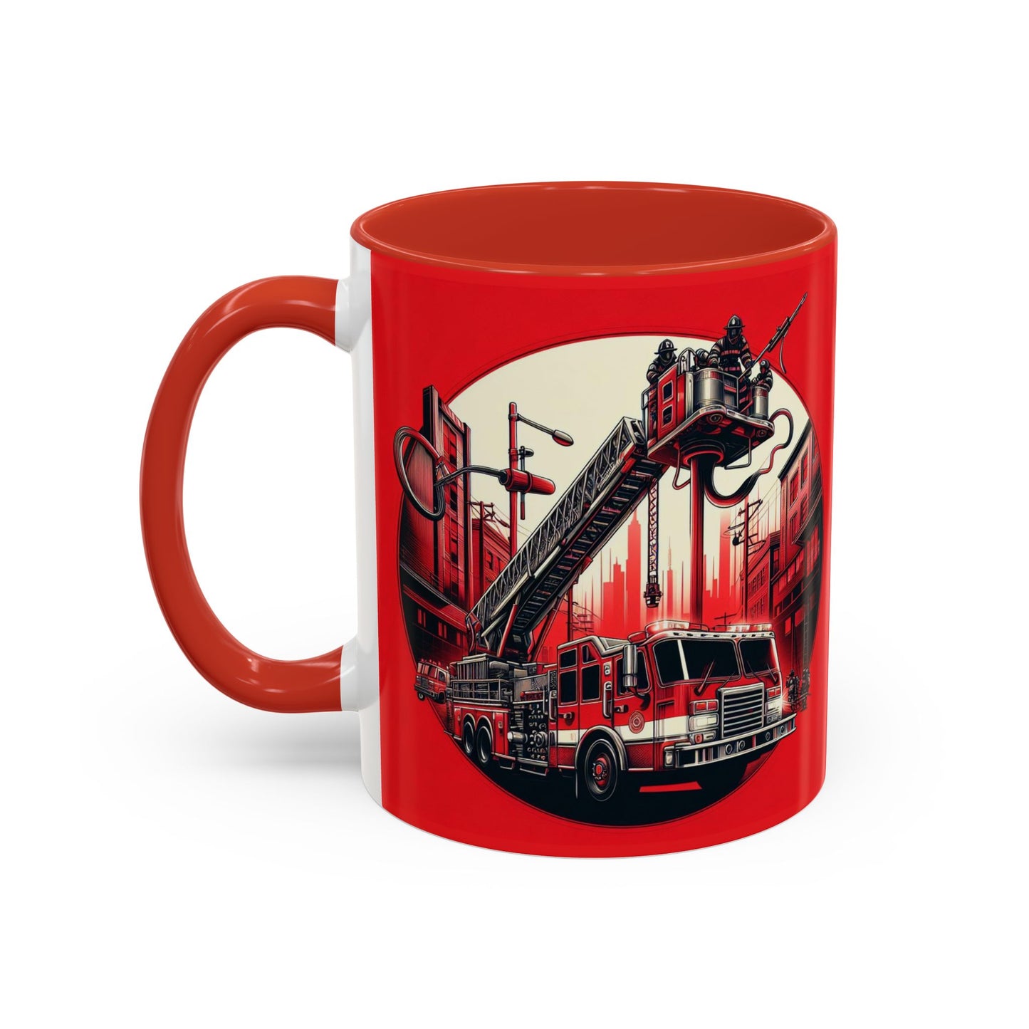 Courage Under Fire - Right Hand - 11oz Red/White Accent Coffee Mug