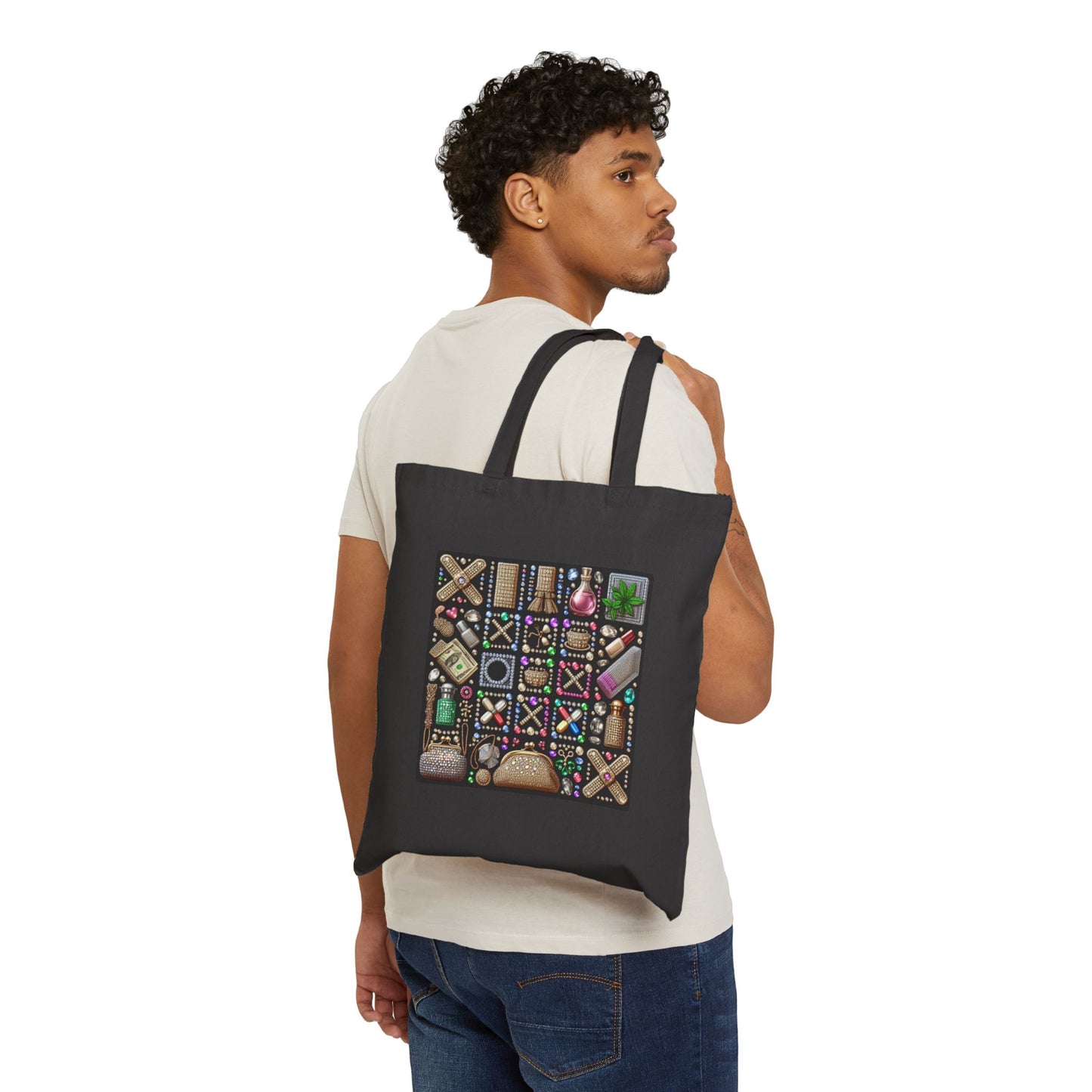 Tic Tac Tote - Cotton Canvas Tote Bag