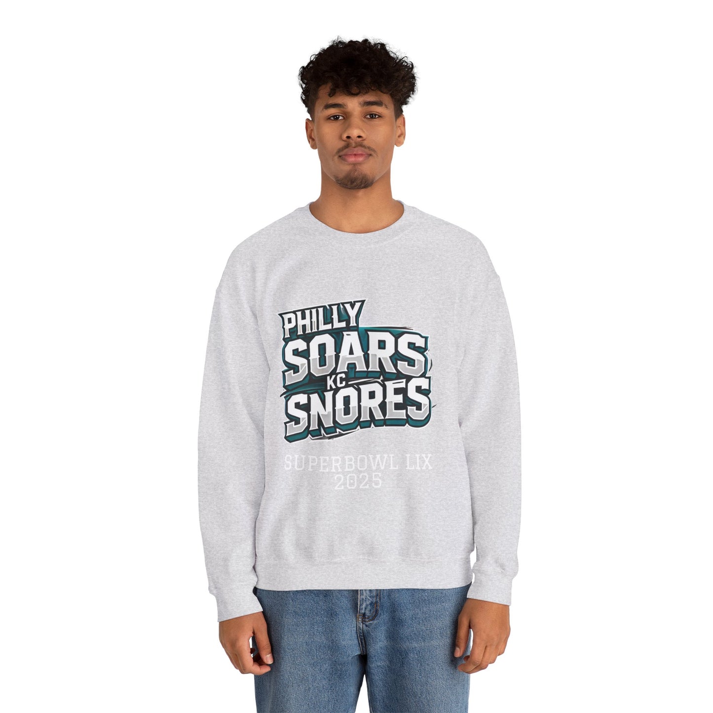 Philly Soars - KC Snores -White Letters Unisex Heavy Blend™ Crewneck Sweatshirt