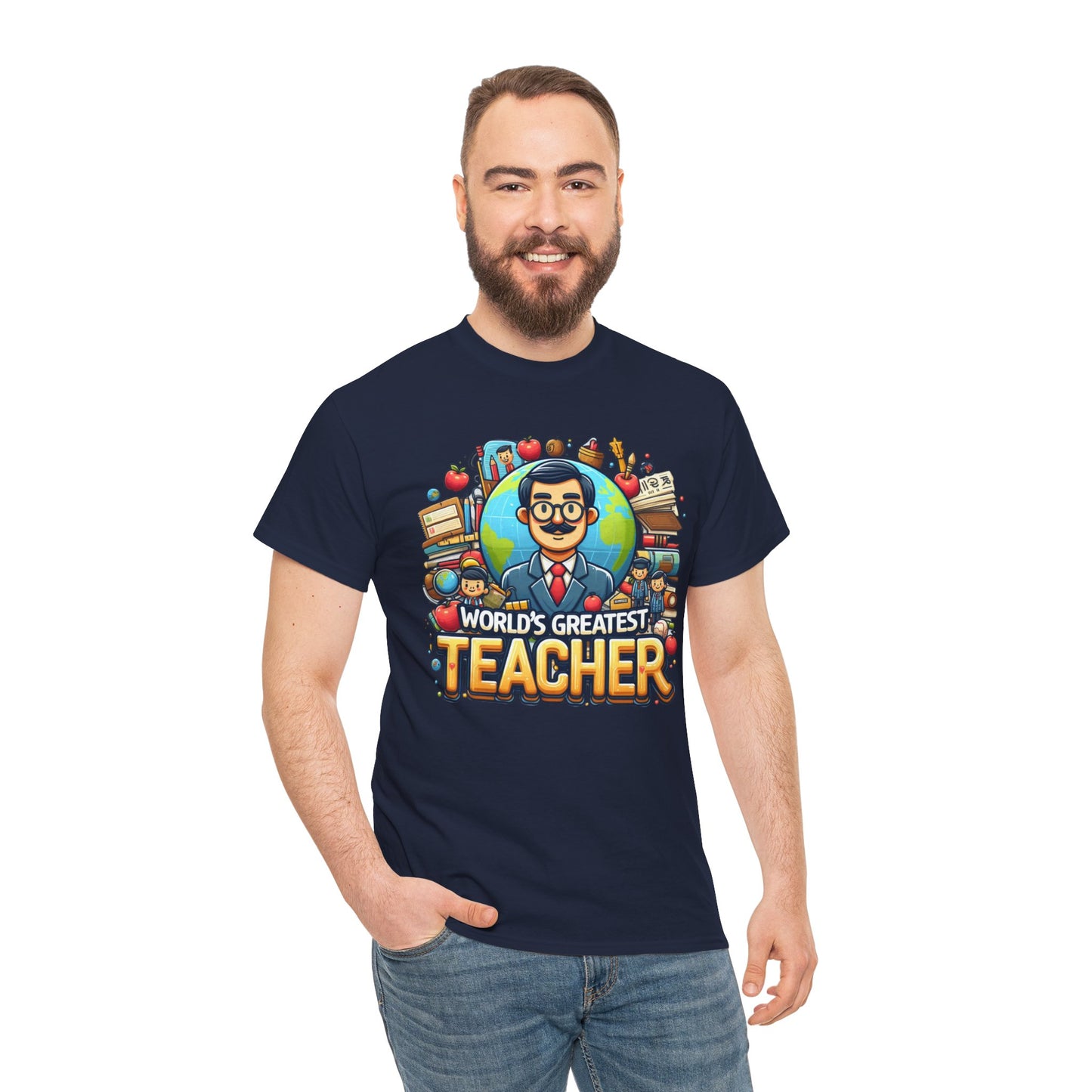 World's Greatest Teacher - Unisex Heavy Cotton Tee (G1)
