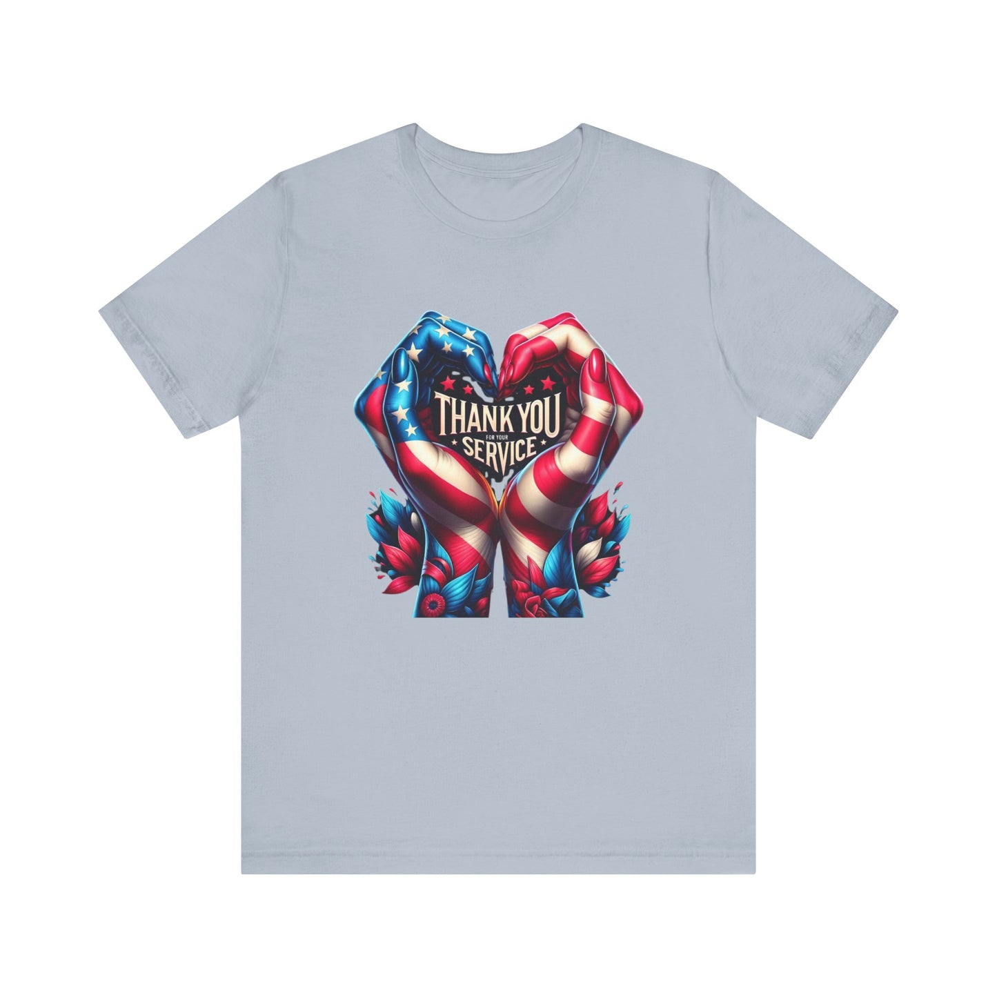 "Thank You For Your Service" - Both Sides Printed - Short Sleeve Tee