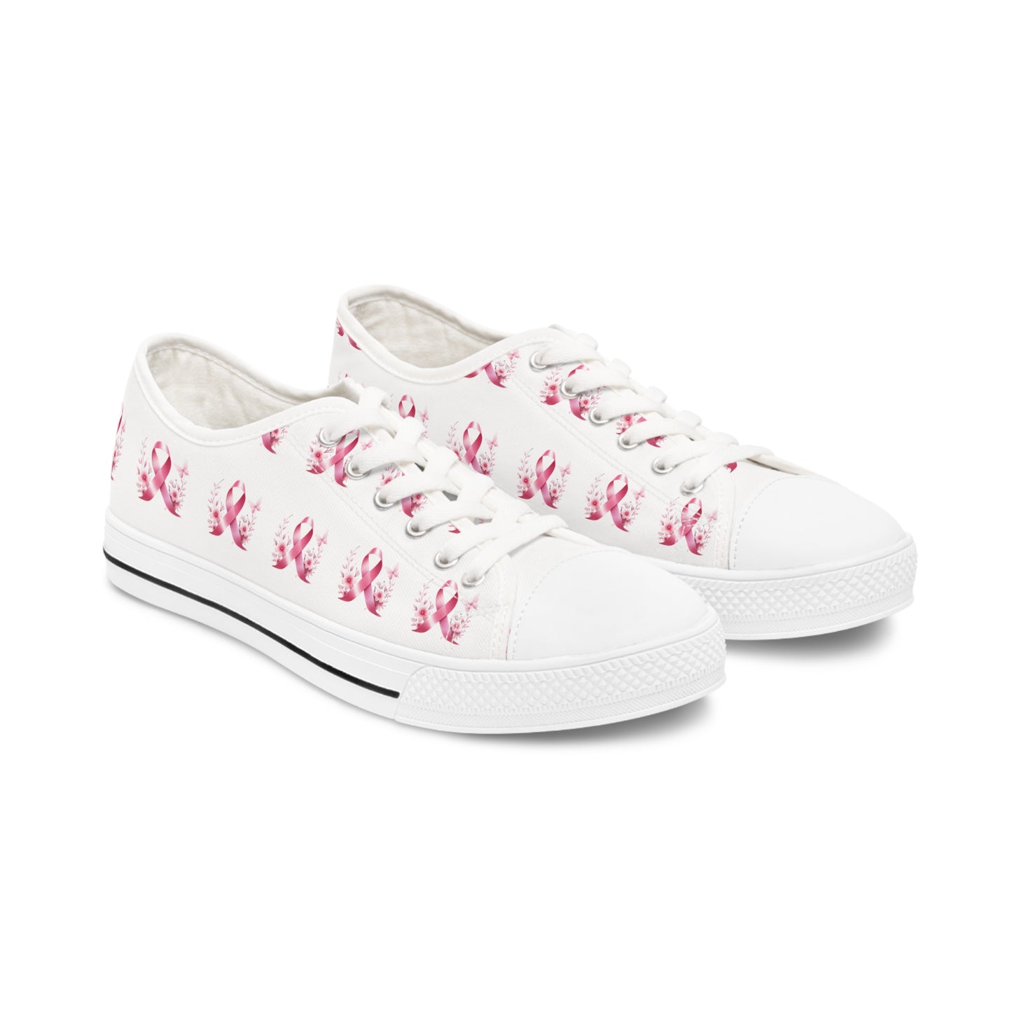 Breast Cancer Awareness Women's Low Top Sneakers