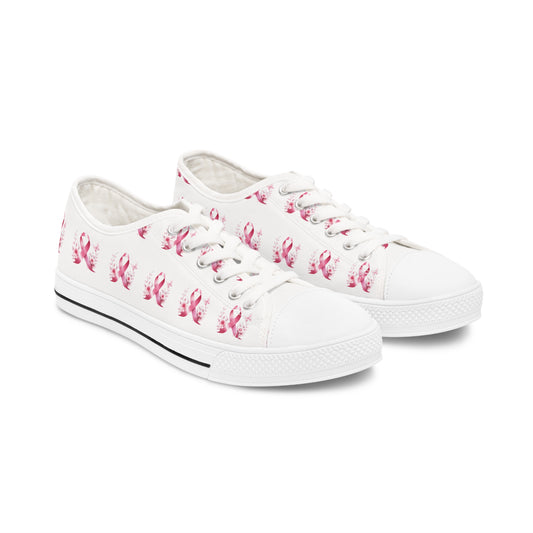 Breast Cancer Awareness Women's Low Top Sneakers