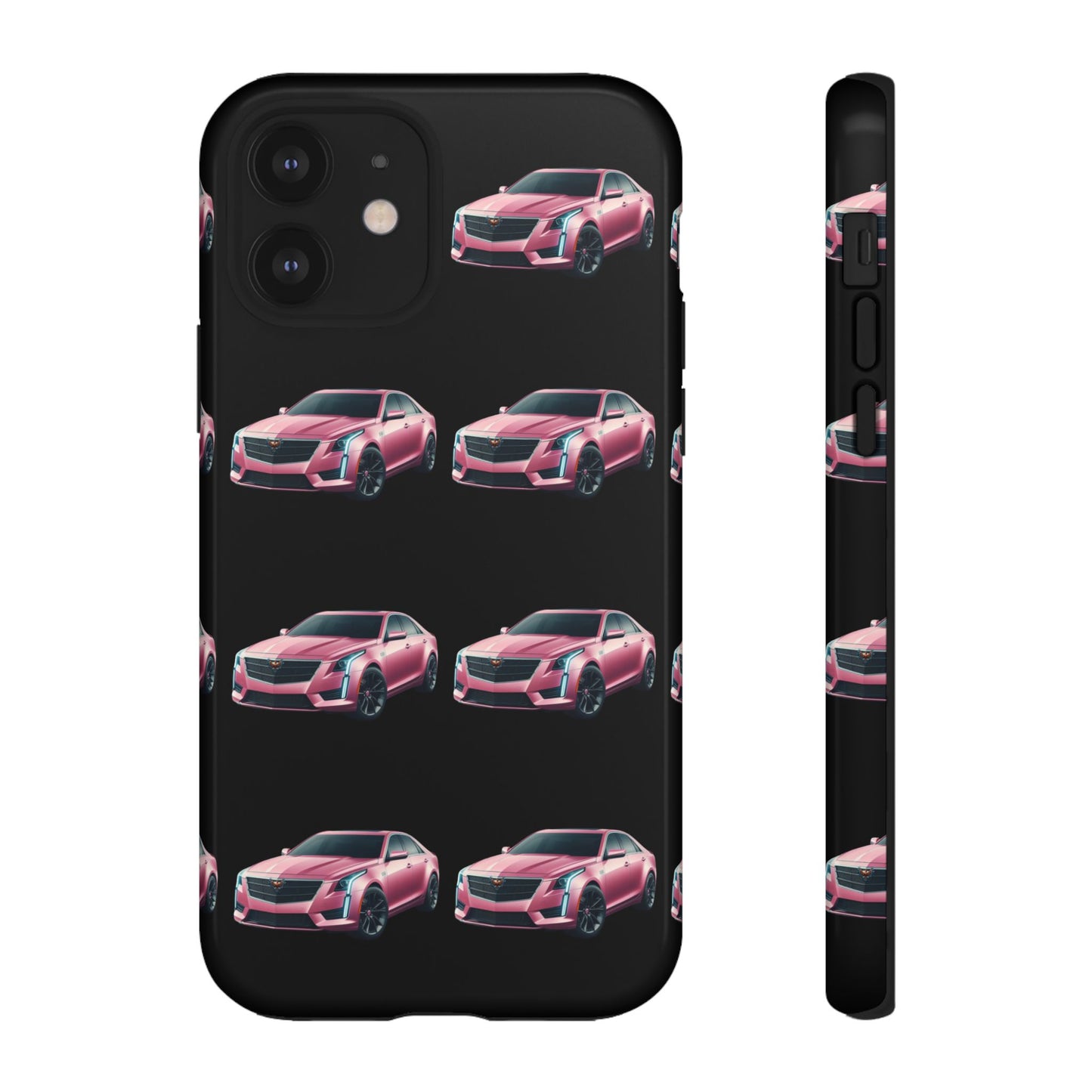 Pink Caddy On Black Phone Case