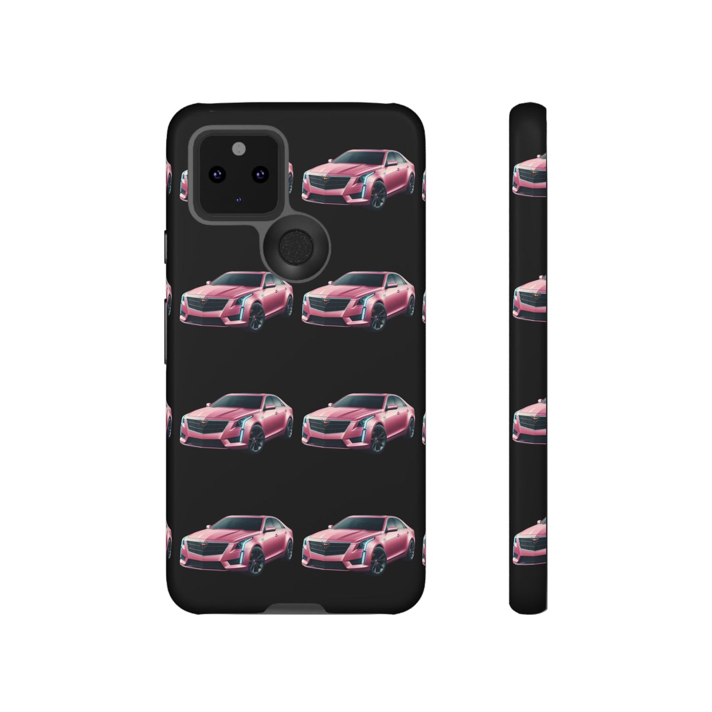Pink Caddy On Black Phone Case