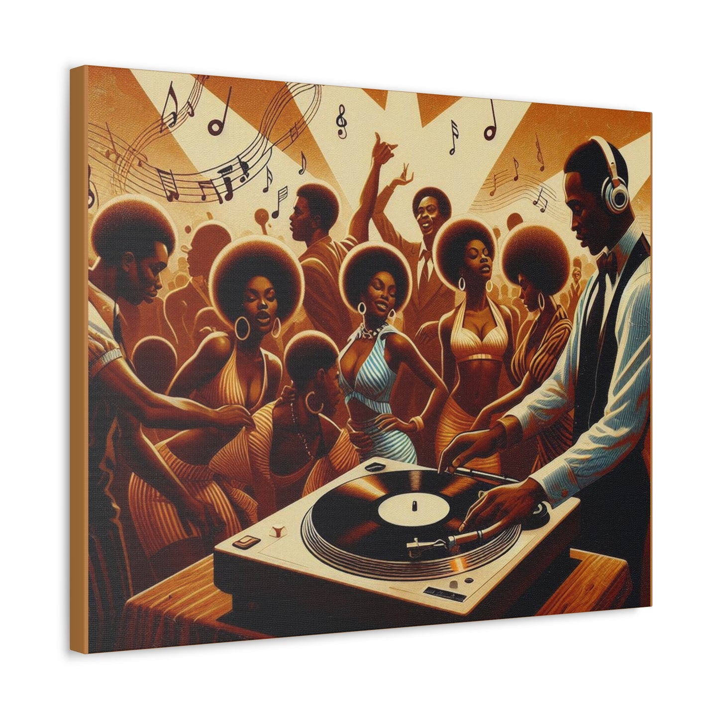 Put The Needle On The Record - Wall Art on Stretched Canvas