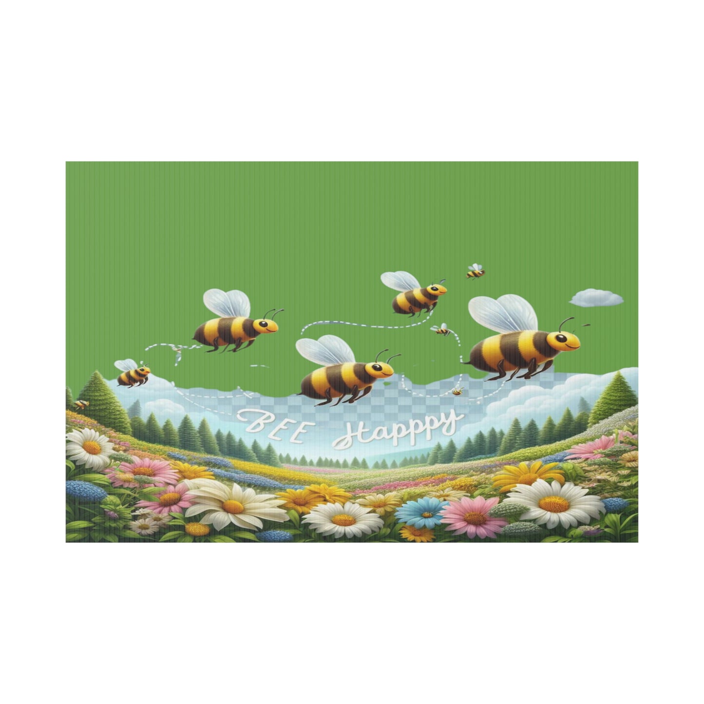 Bee Happy - Plastic Garden Sign