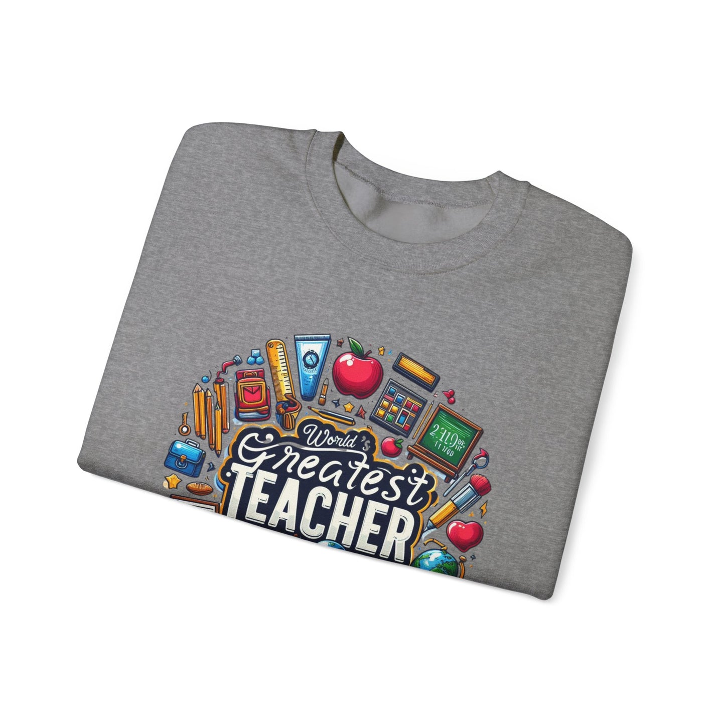 World's Greatest Teacher - Unisex Heavy Blend™ Crewneck Sweatshirt (G2)