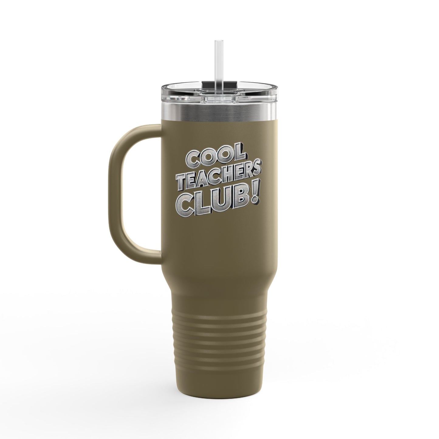 Cool Teacher's Club, Spill-proof, 40oz Stainless Steel Insulated Travel Mug