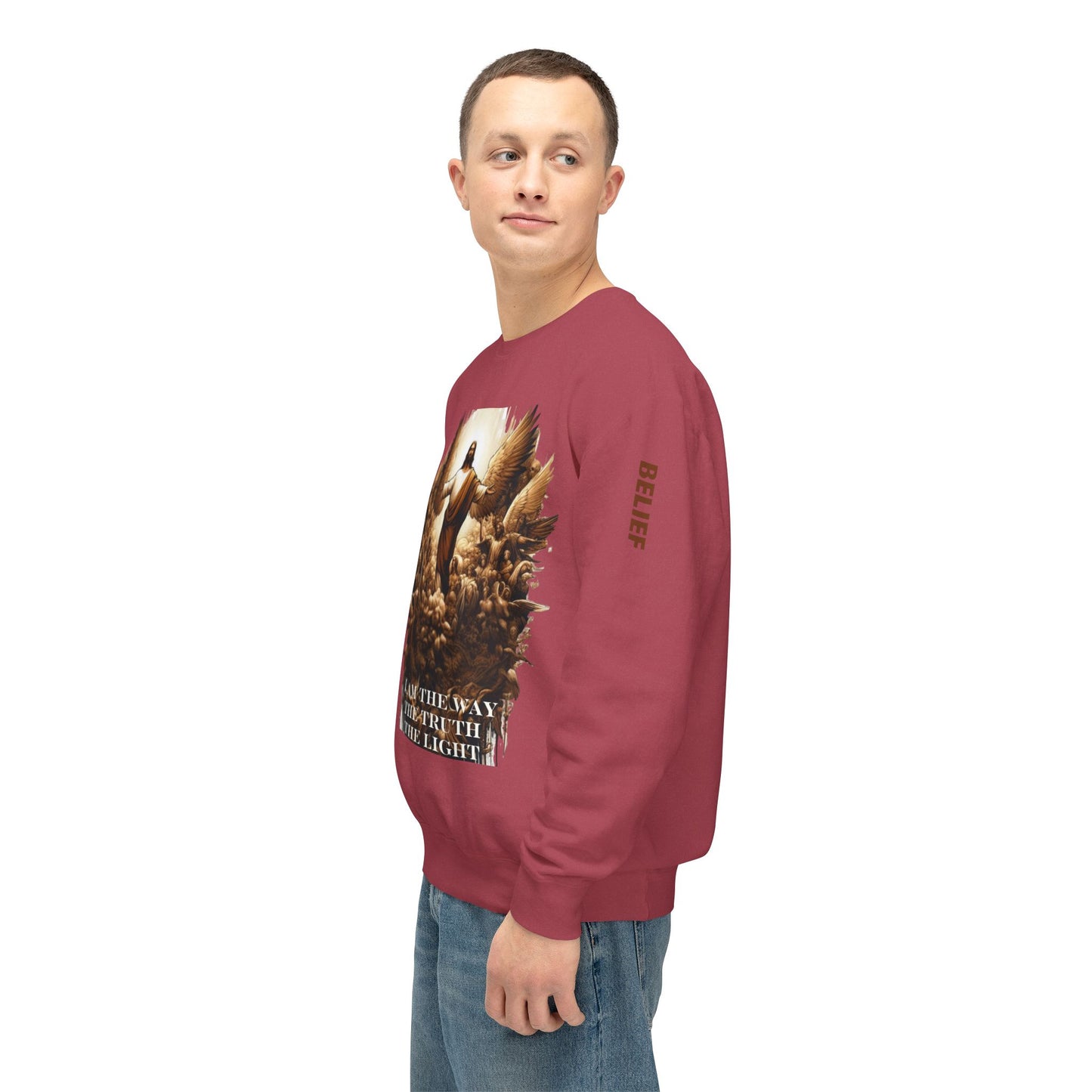 The Way The Truth and The Light Unisex Lightweight Crewneck Sweatshirt