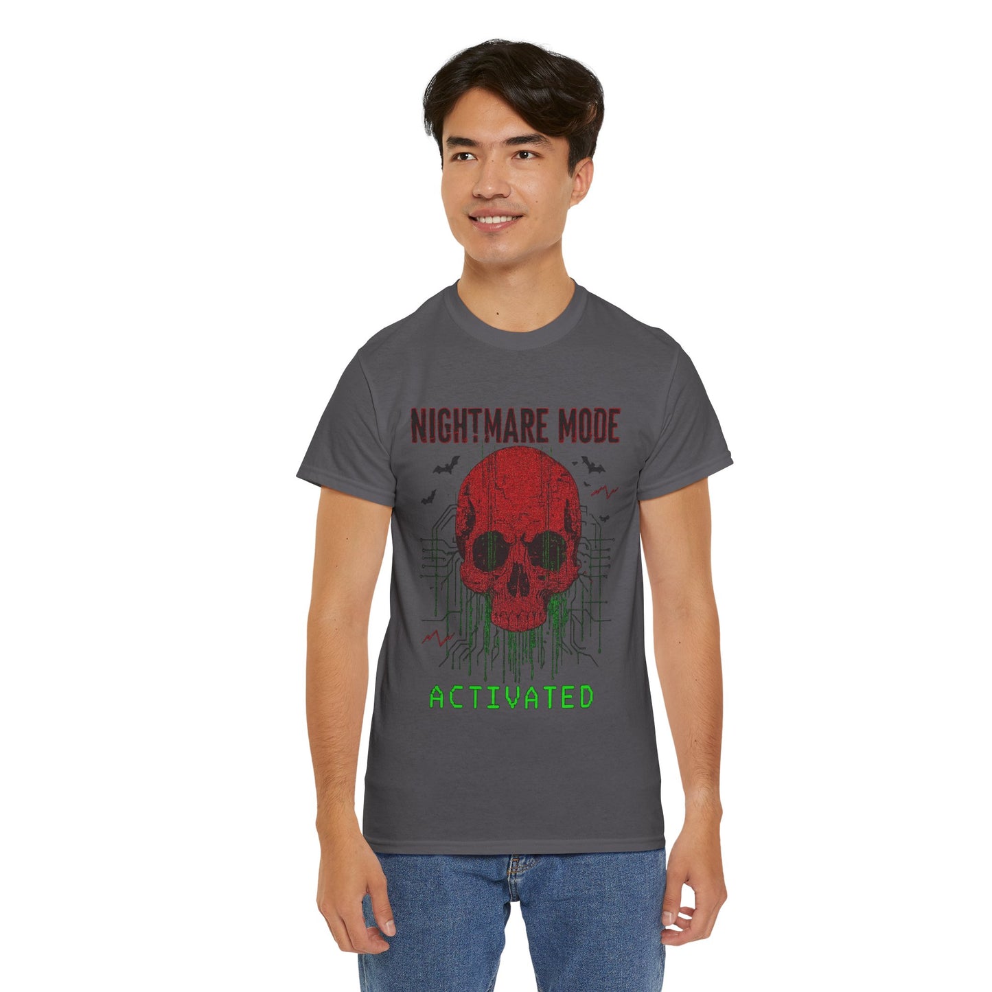 NIGHTMARE MODE ACTIVATED TShirt (Red Skull)