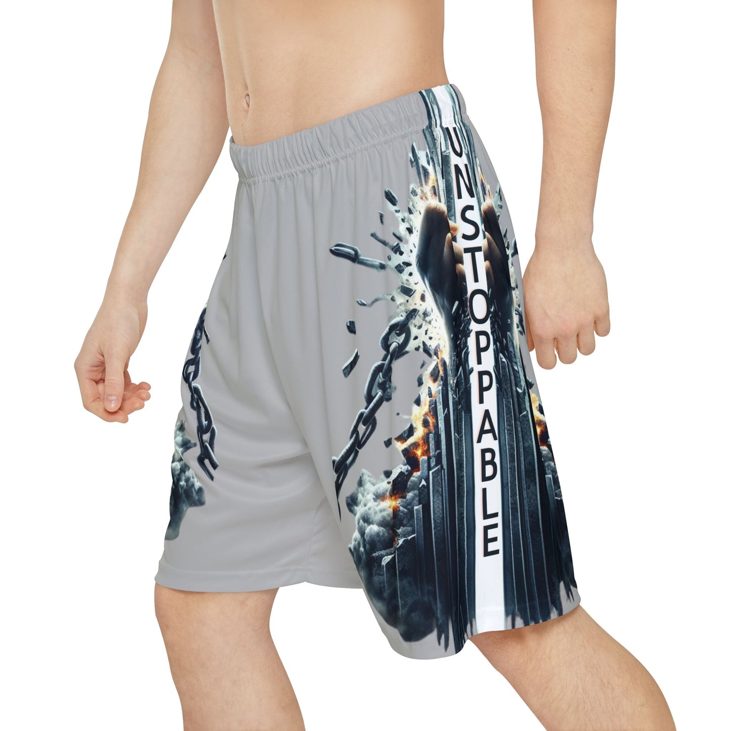 UNSTOPPABLE Men’s Sports Shorts - Light Grey