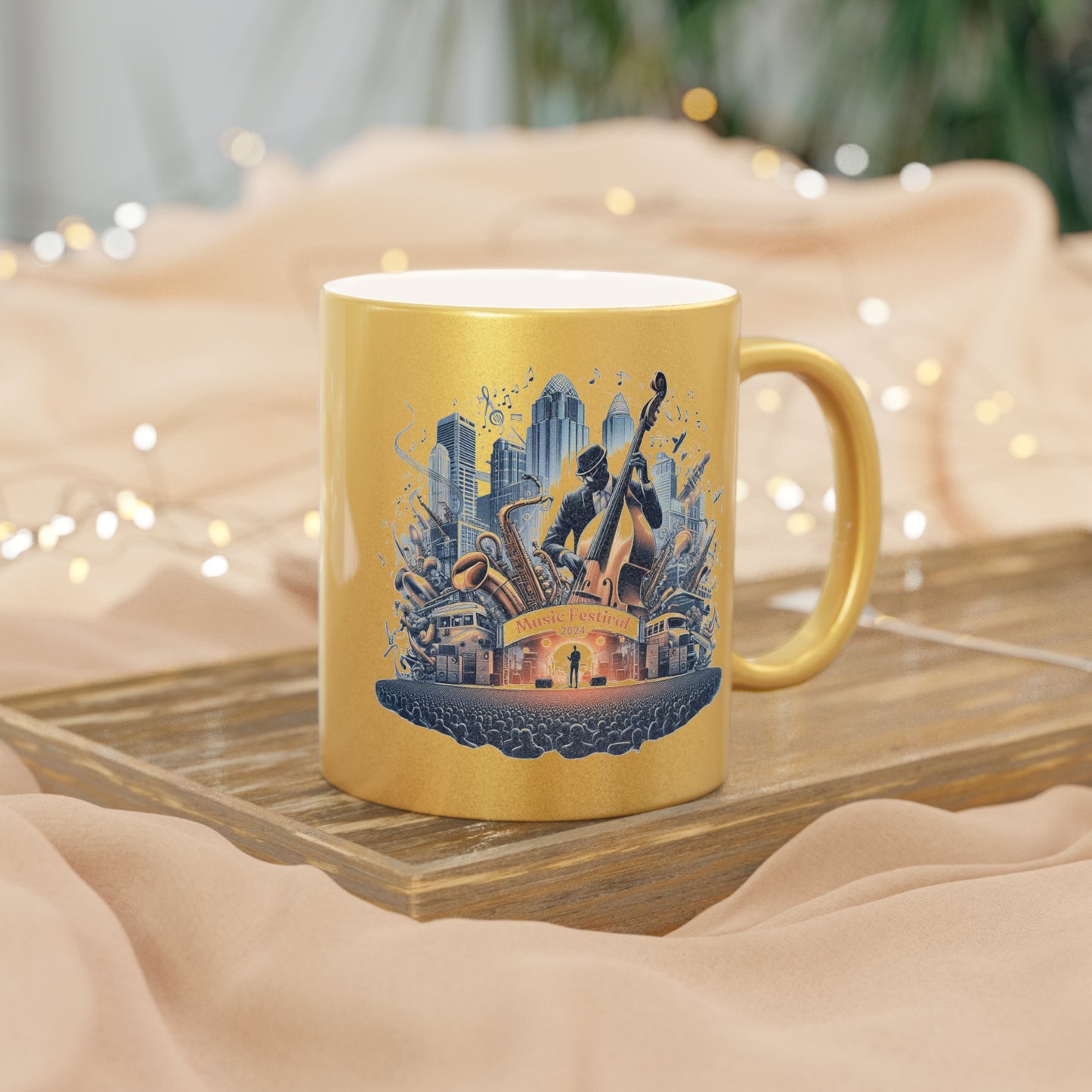Music Festival 2024 - Metallic Mug (Silver\Gold) - Customizable