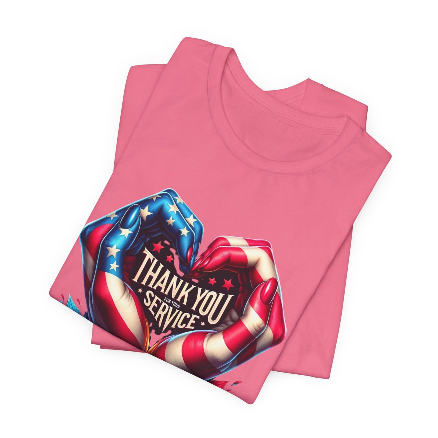 "Thank You For Your Service" - Both Sides Printed - Short Sleeve Tee