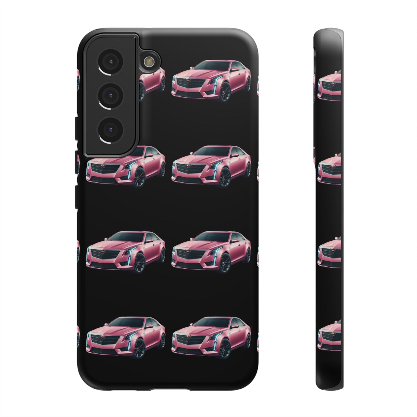Pink Caddy On Black Phone Case