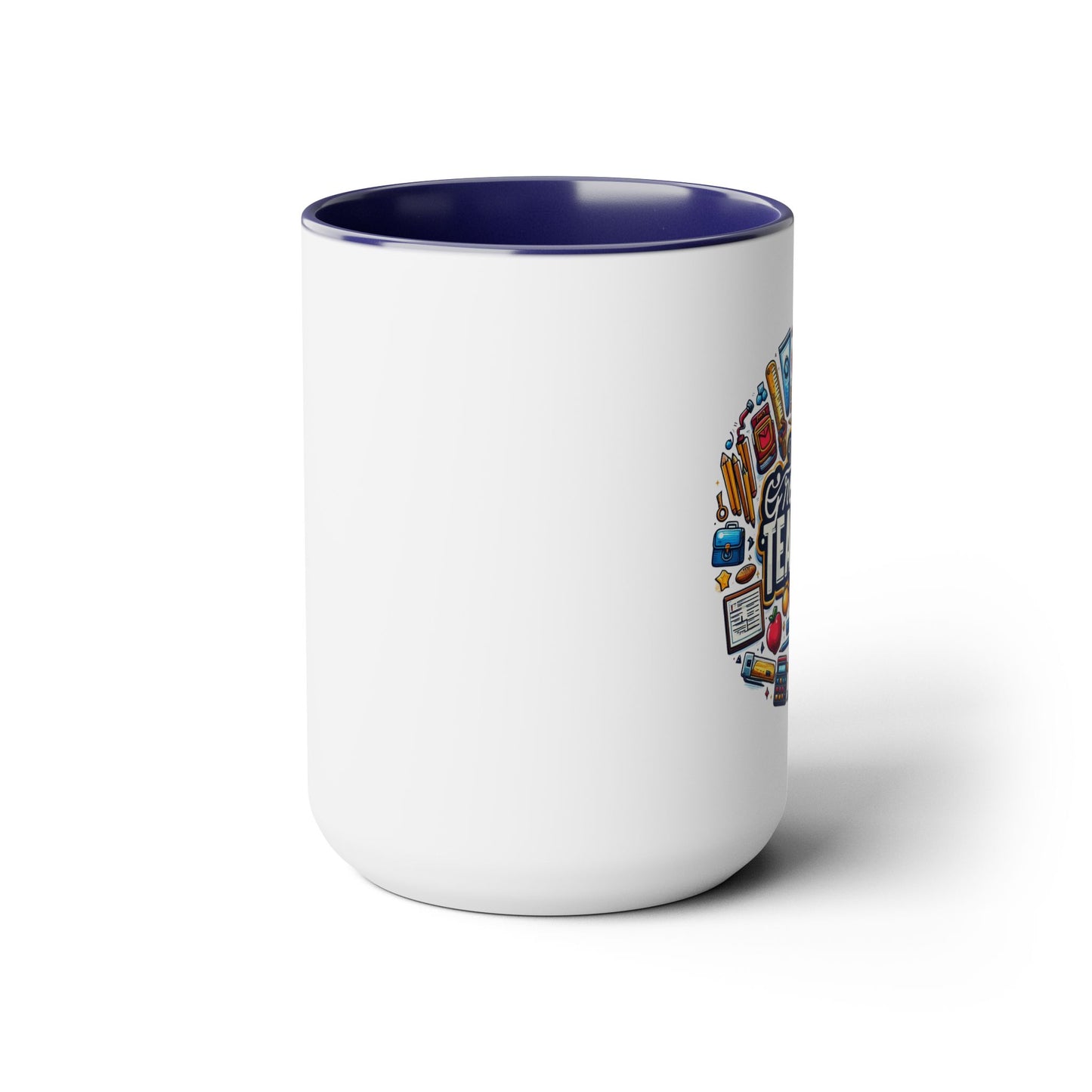 World's Greatest Teacher - Two-Tone Coffee Mugs, 15oz, (RightG2)
