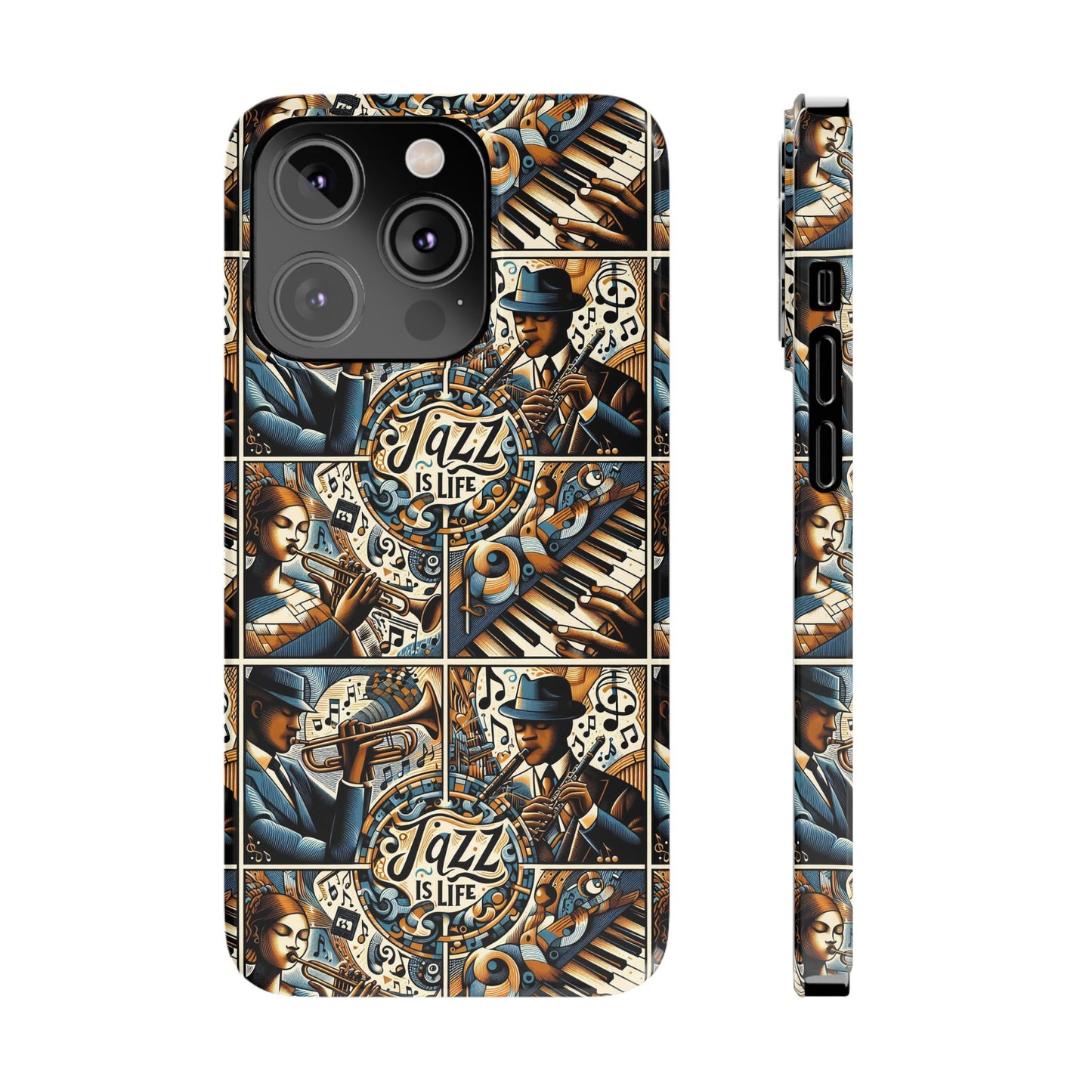 iPhone Slim Phone Cases - Jazz Is Life